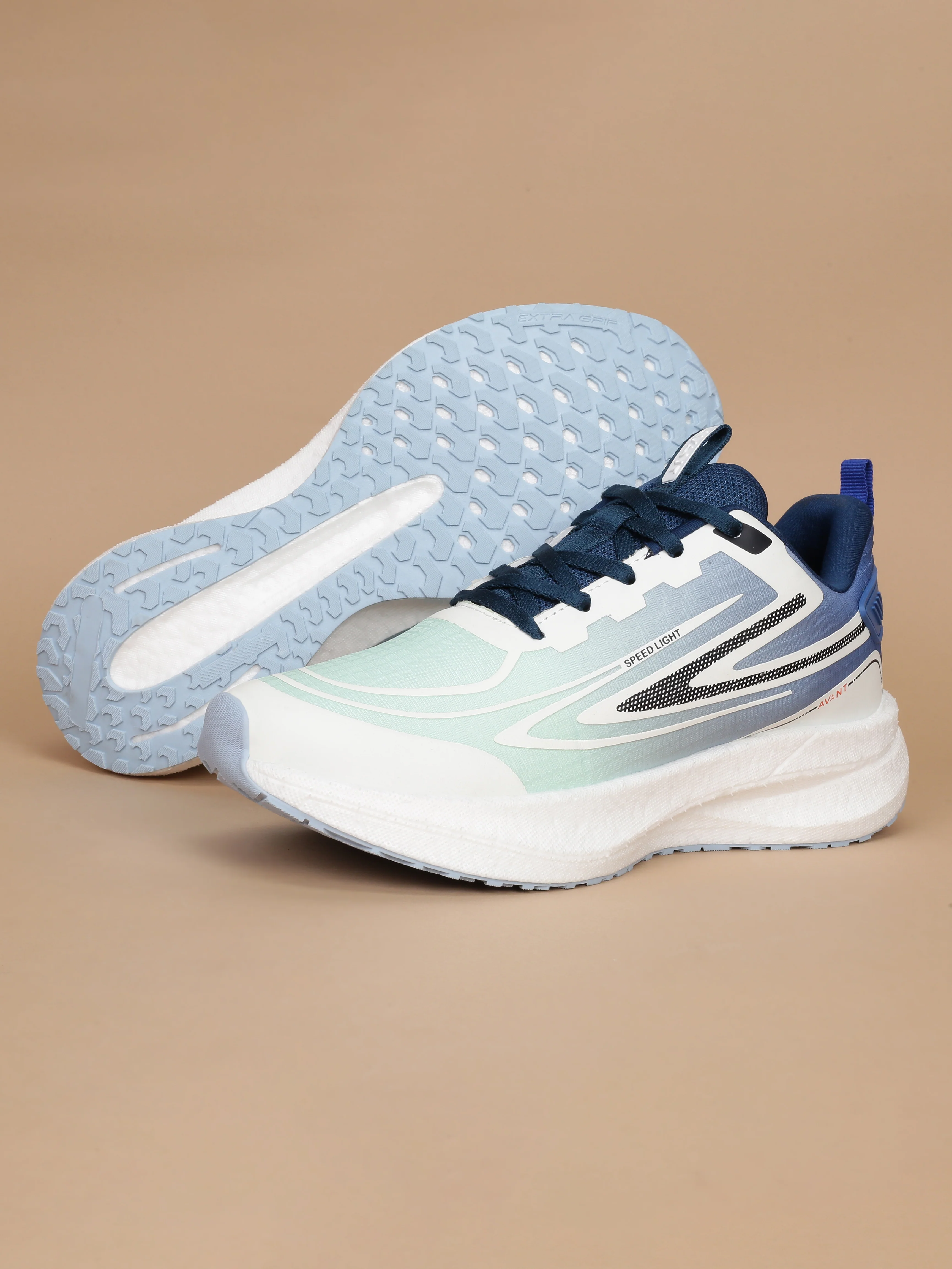 Avant Men's VelocityArc Running Shoes - Green / Blue - Image 3