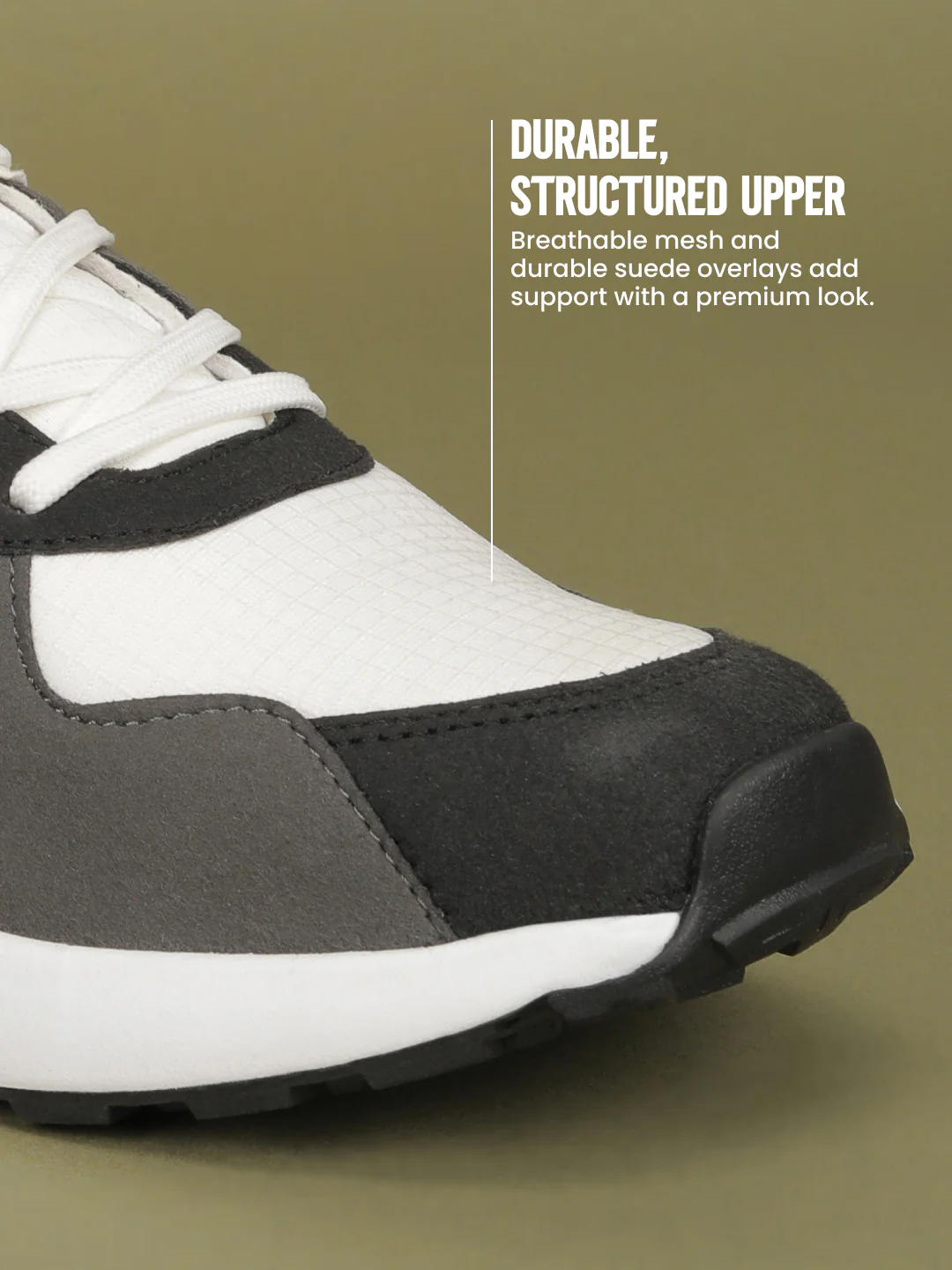 Avant Men's Waffle Max Sneakers Shoes - Grey/White - Image 5