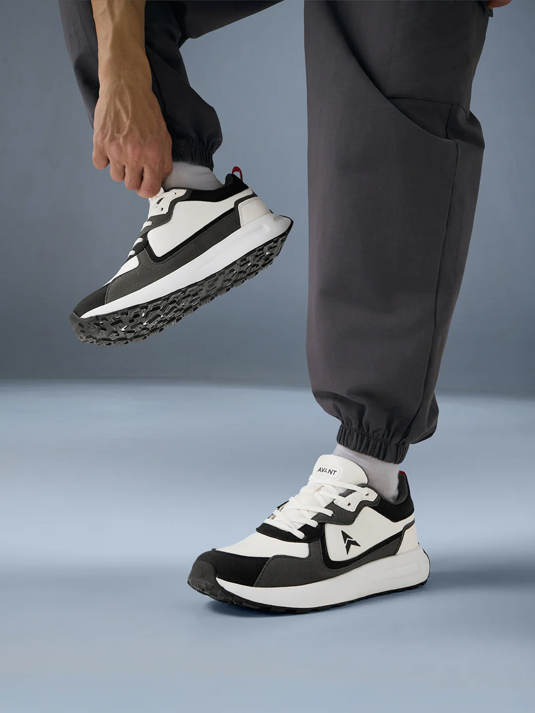 Avant Men's Waffle Max Sneakers Shoes - Grey/White - Image 7