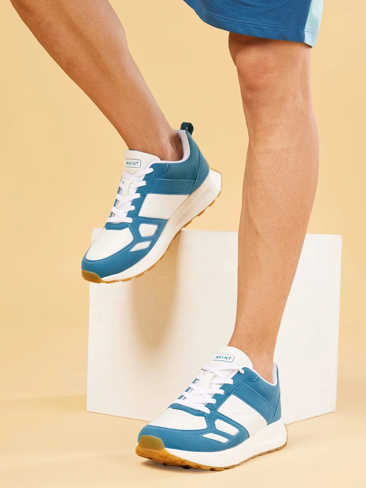 Avant Men's Waffle Pro Sneaker Shoes-Sea Green / White - Image 10