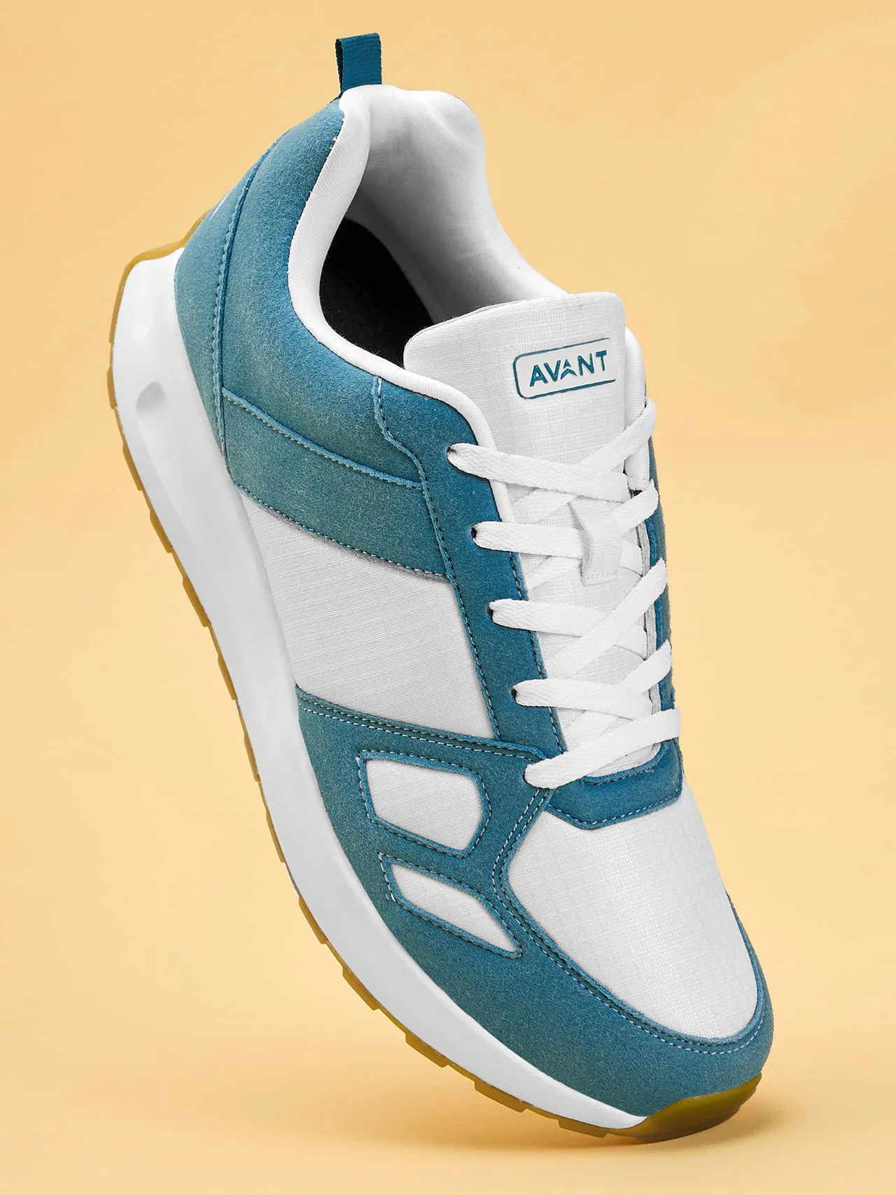 Avant Men's Waffle Pro Sneaker Shoes-Sea Green / White - Image 3