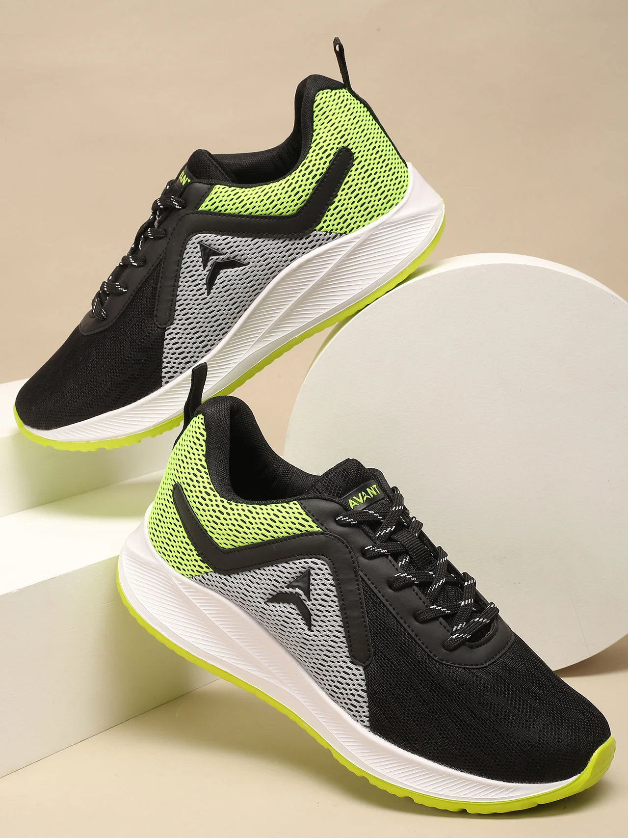 Avant Men's Walk Ease Walking Shoes - Black/L Green - Image 2
