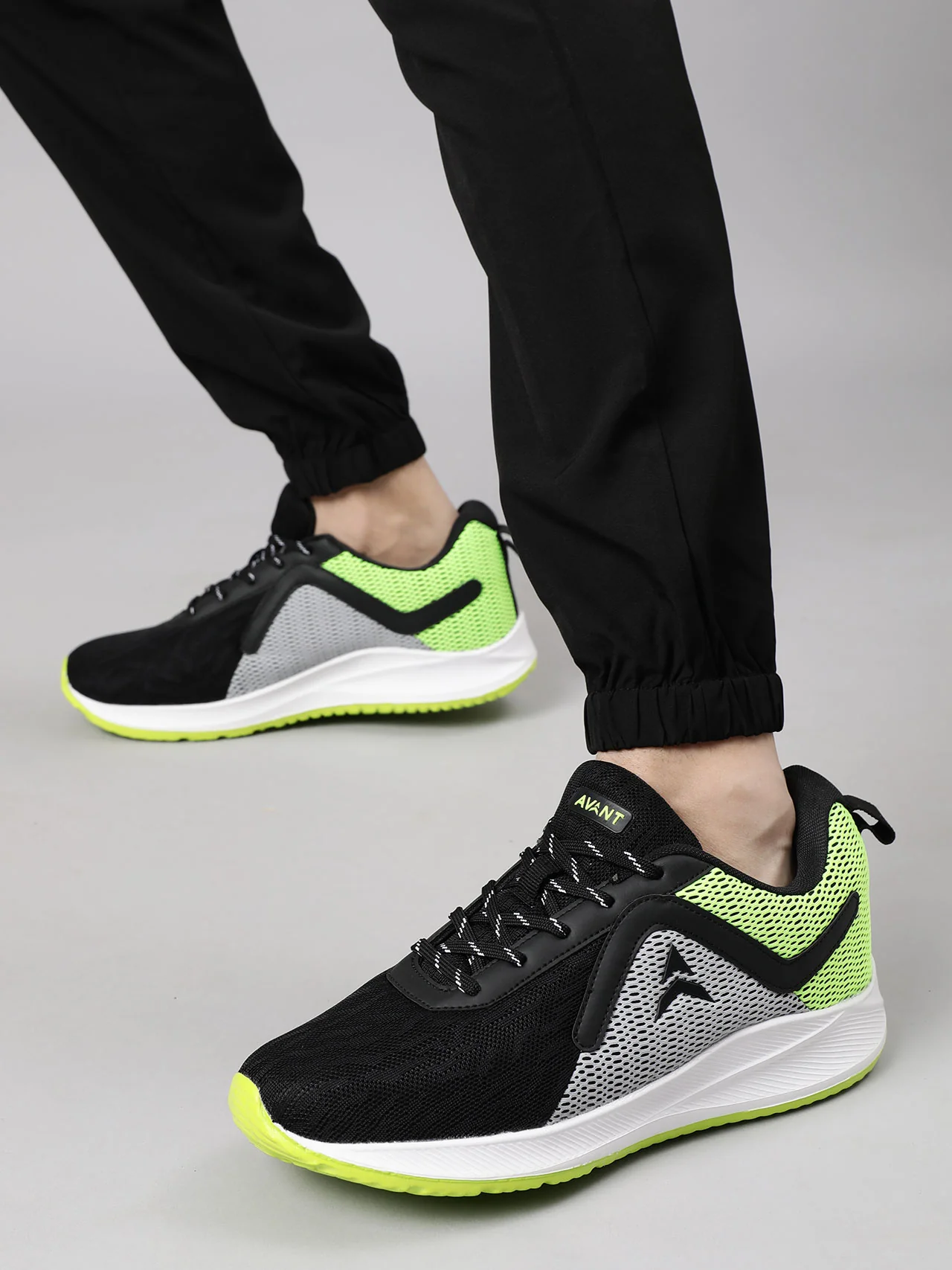 Avant Men's Walk Ease Walking Shoes - Black/L Green - Image 3