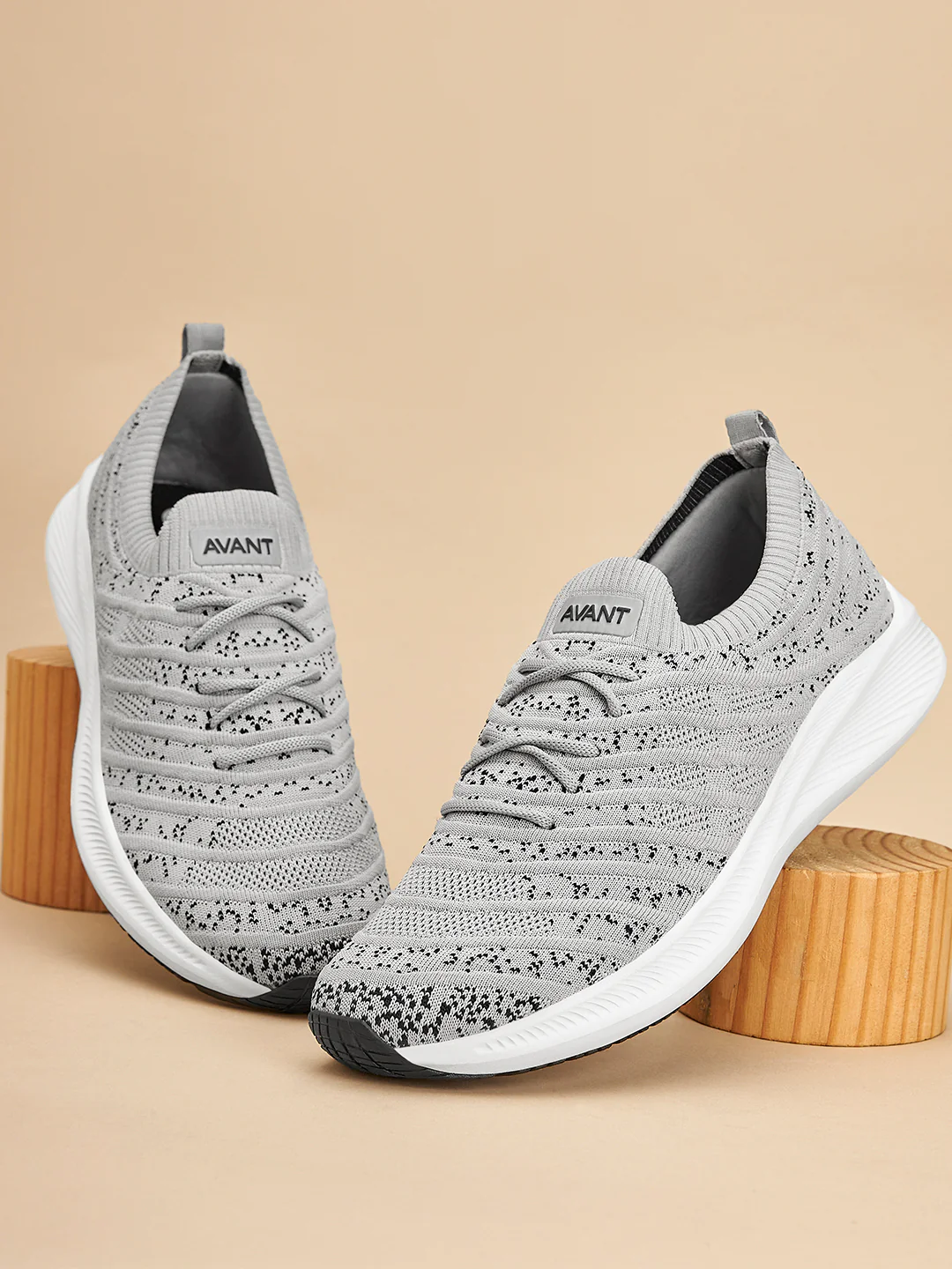 Avant Men's Zebra Slip-On Running Shoes - L.Grey - Image 7