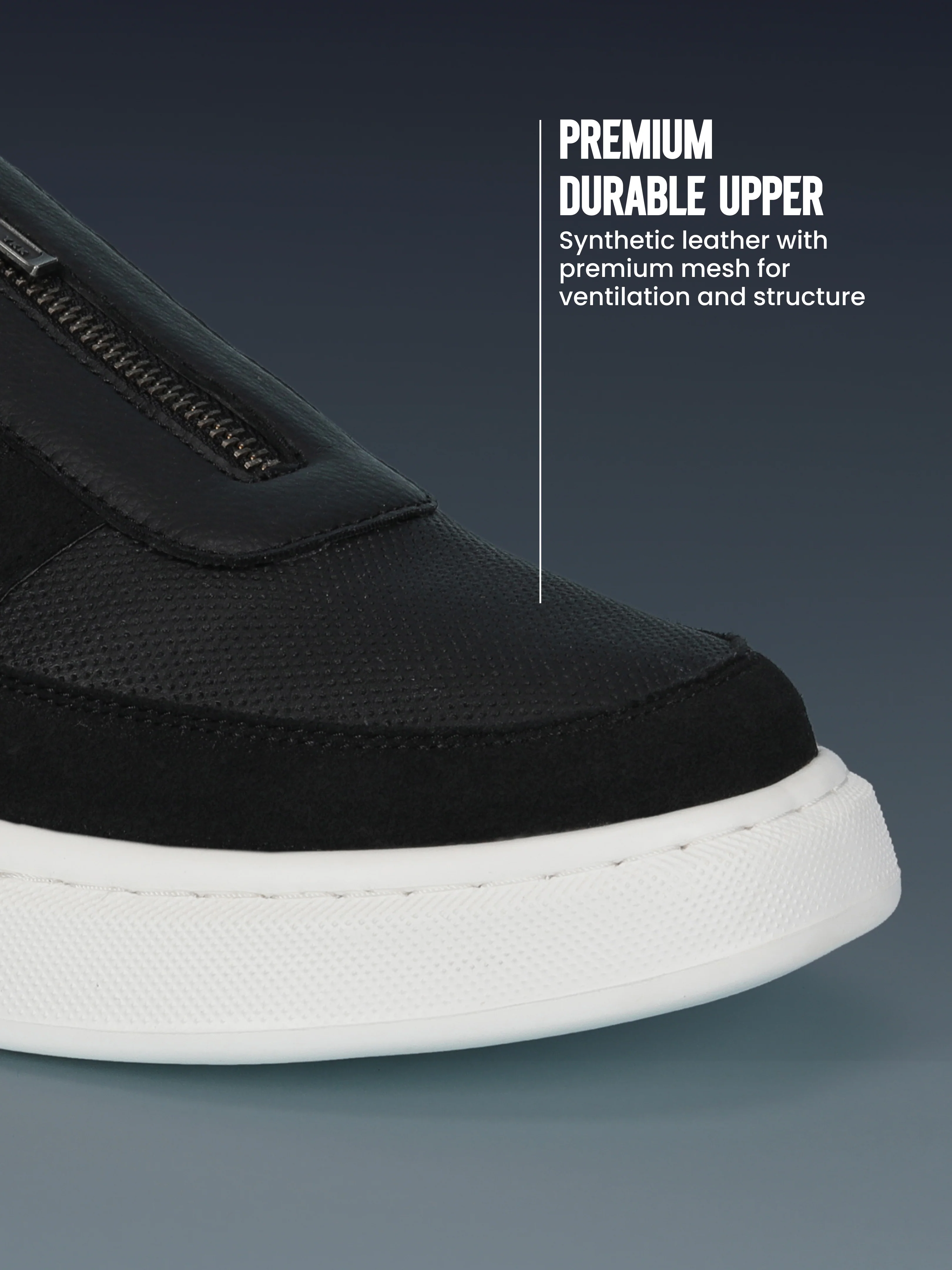 Avant Men's ZipWalk Casual Shoes - Black - Image 4