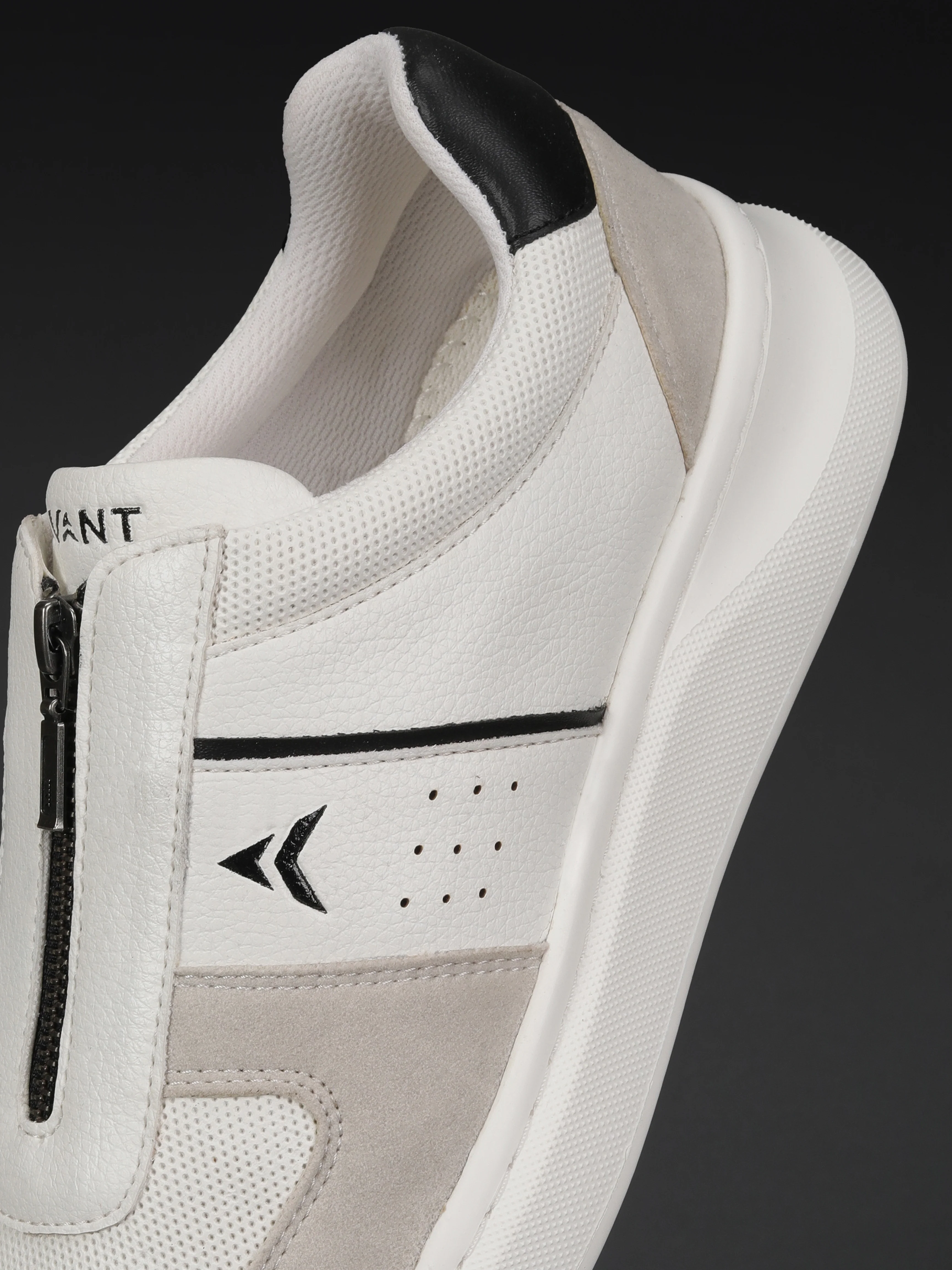 Avant Men's ZipWalk Casual Shoes - White/Grey - Image 11