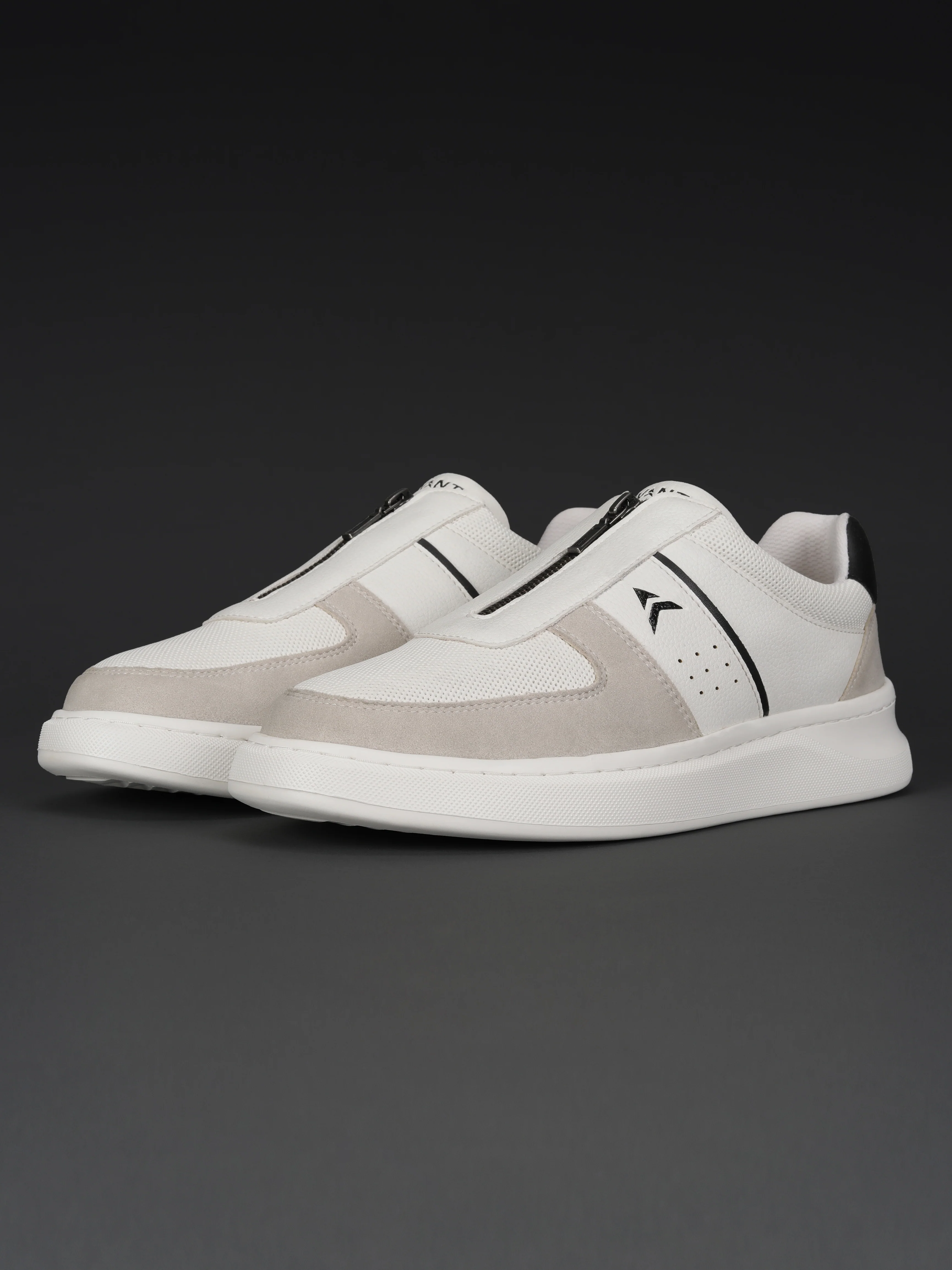 Avant Men's ZipWalk Casual Shoes - White/Grey - Image 13