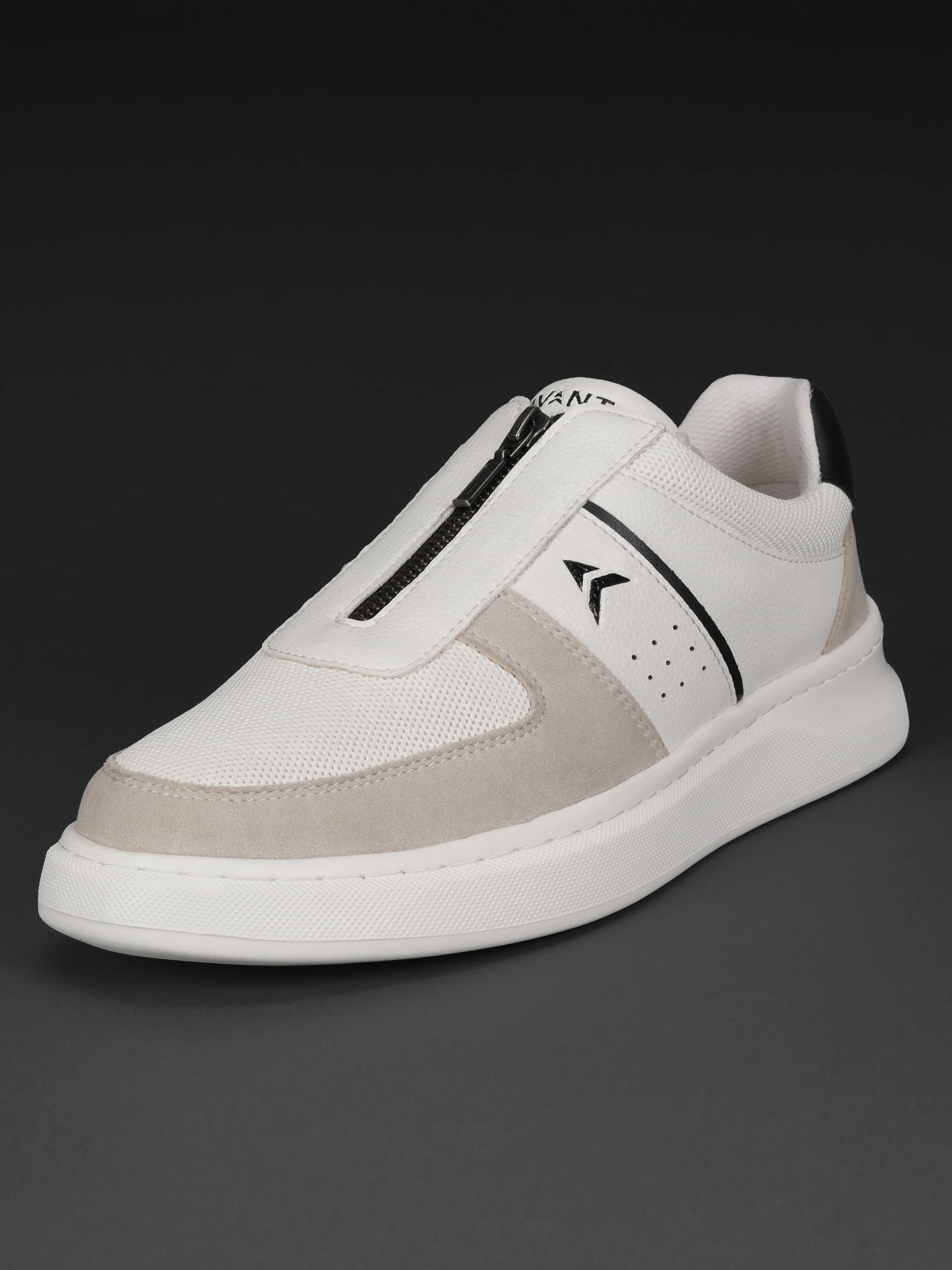 Avant Men's ZipWalk Casual Shoes - White/Grey - Image 7