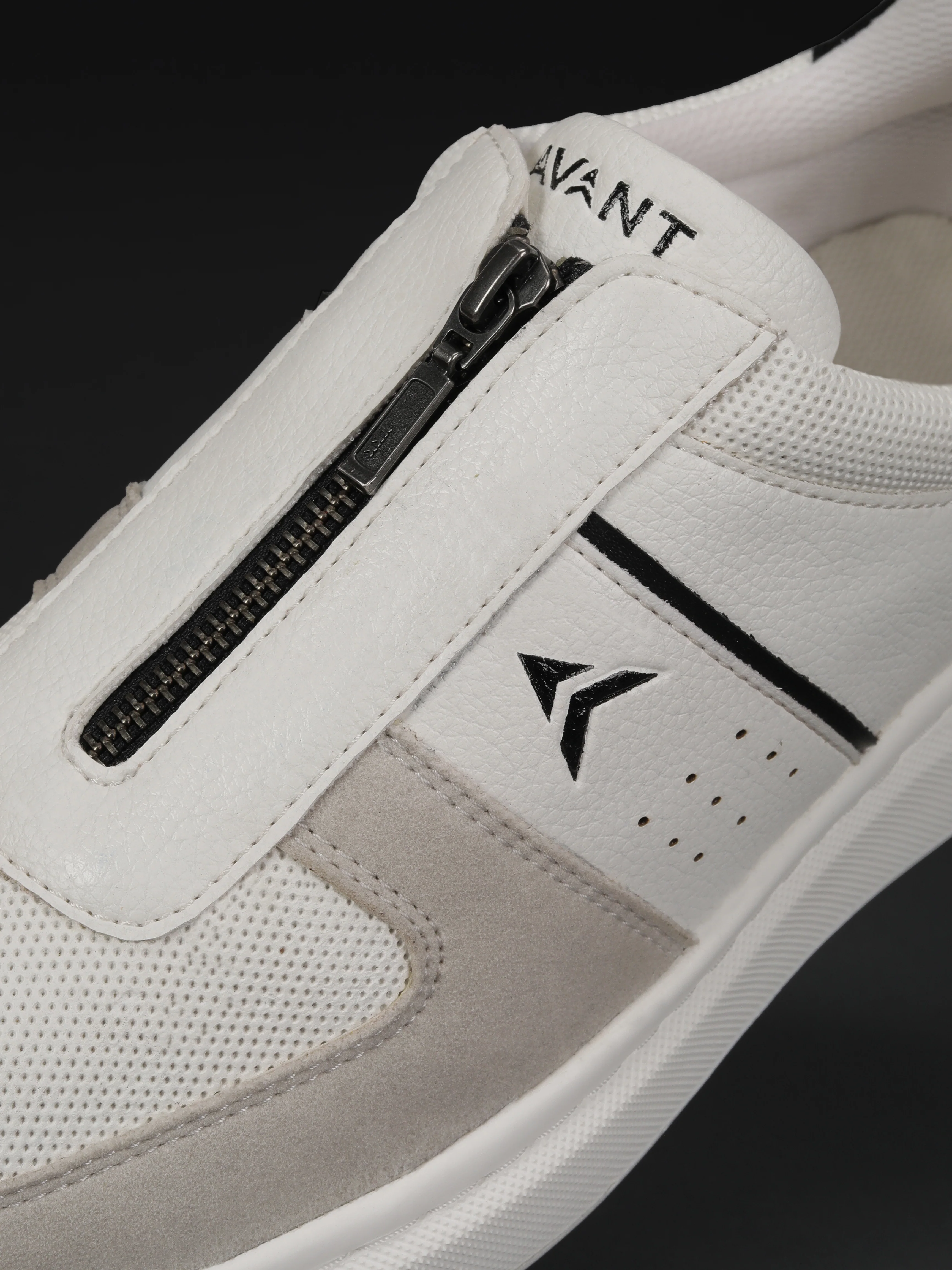 Avant Men's ZipWalk Casual Shoes - White/Grey - Image 8