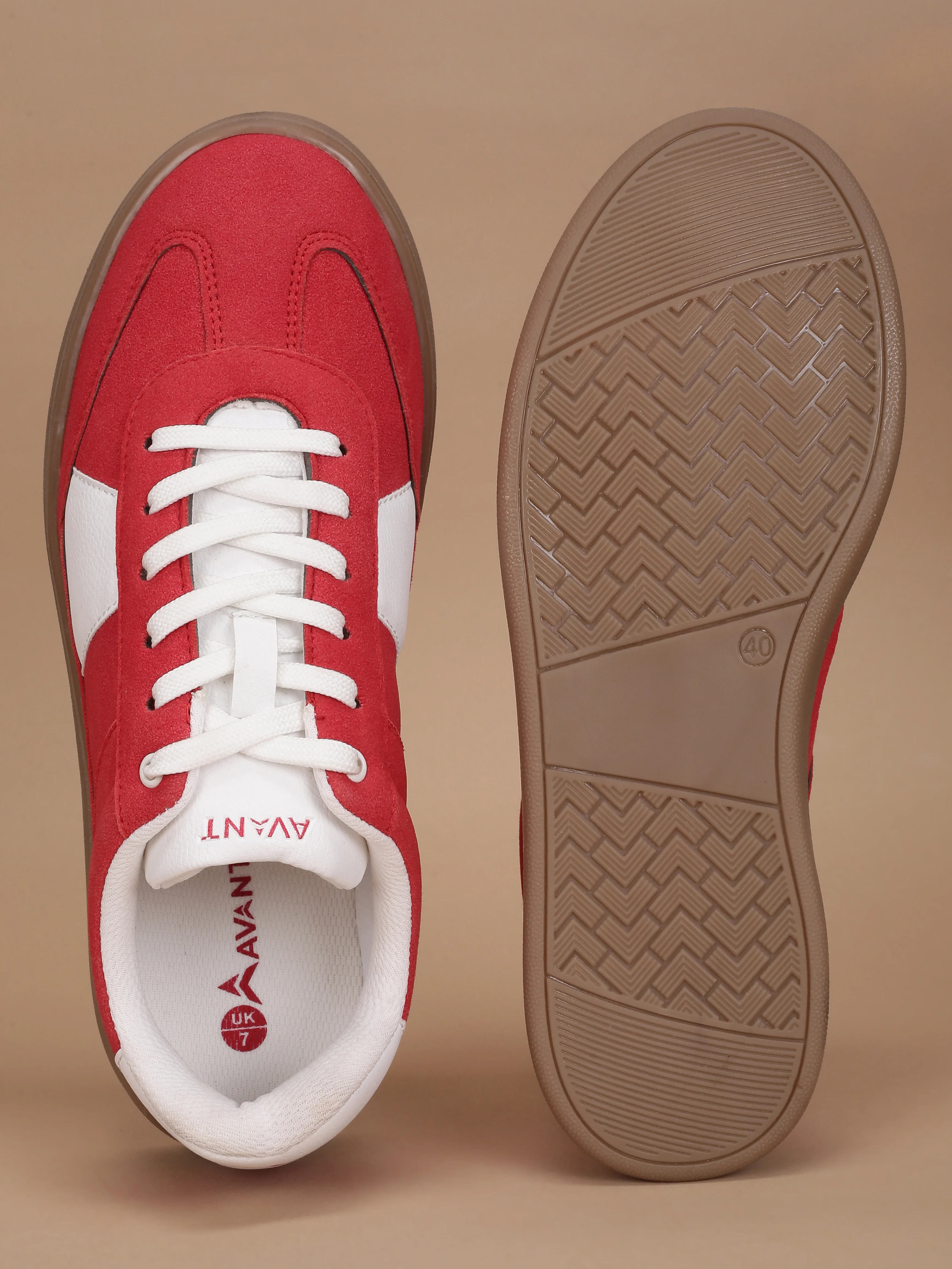 Avant Women's Arche Sneakers - Red/White - Image 4