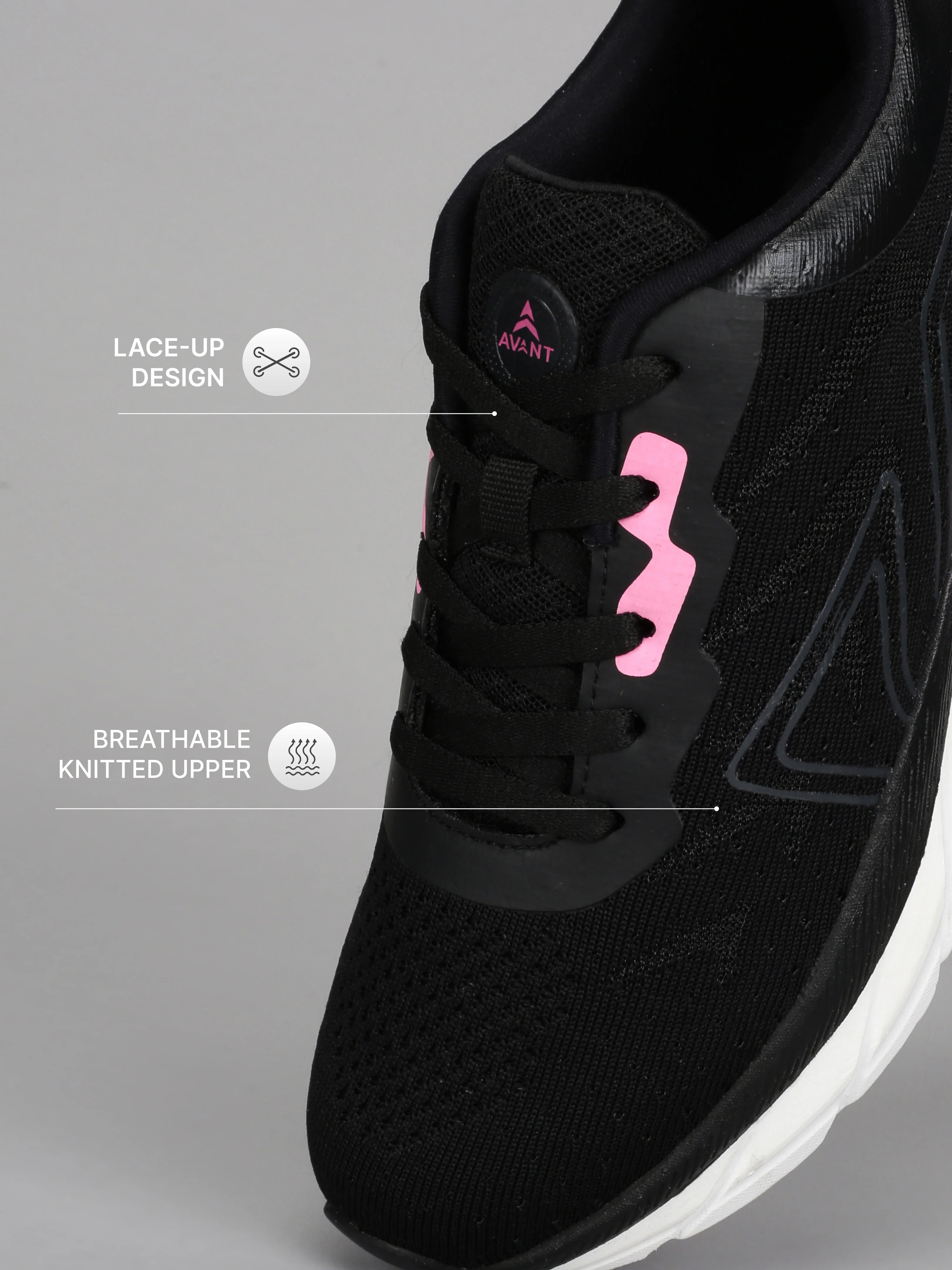Avant Women's Soara Running Shoes - Black/Pink - Image 4