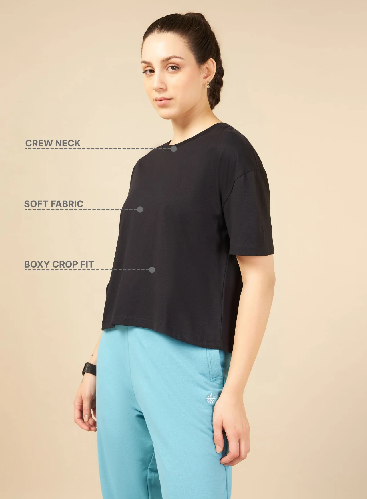 Black Cult Leisure T-shirt for Women - Image 4