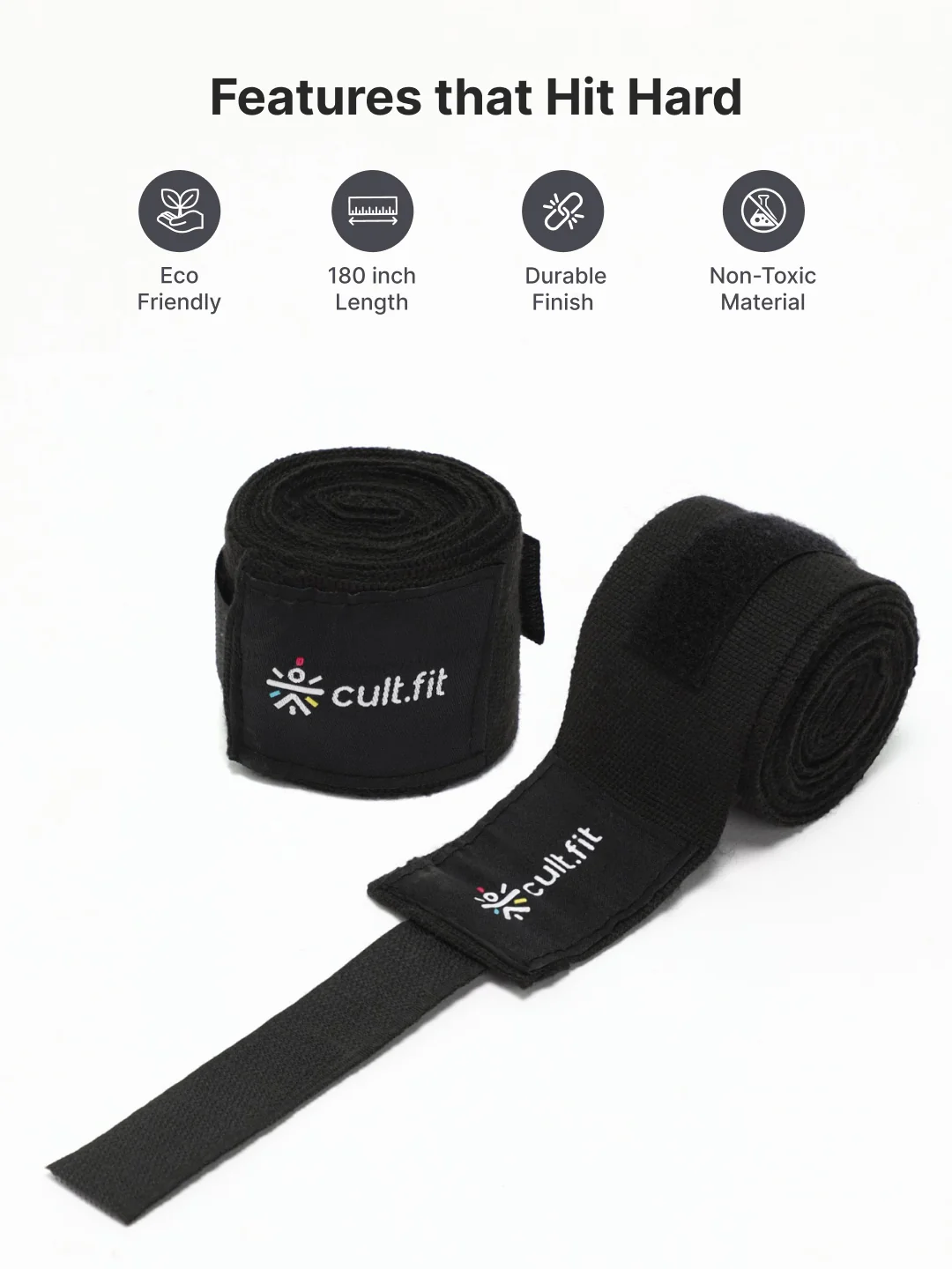 Boxing Hand wrap Black - Image 3