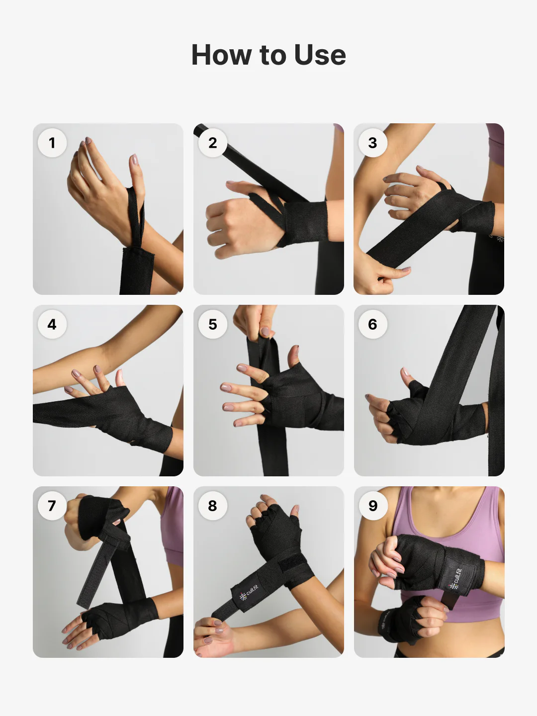 Boxing Hand wrap Black - Image 6