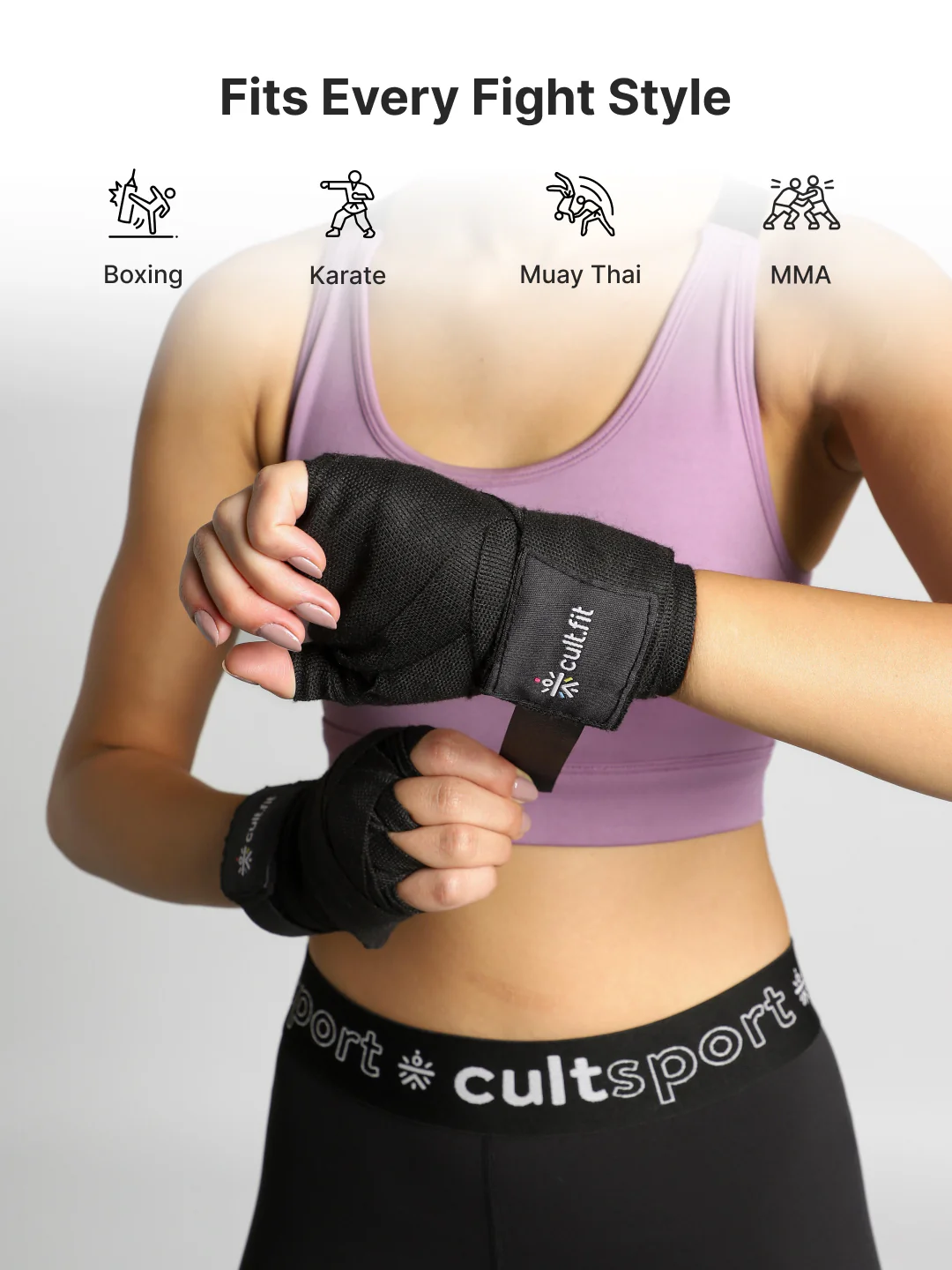 Boxing Hand wrap Black - Image 7