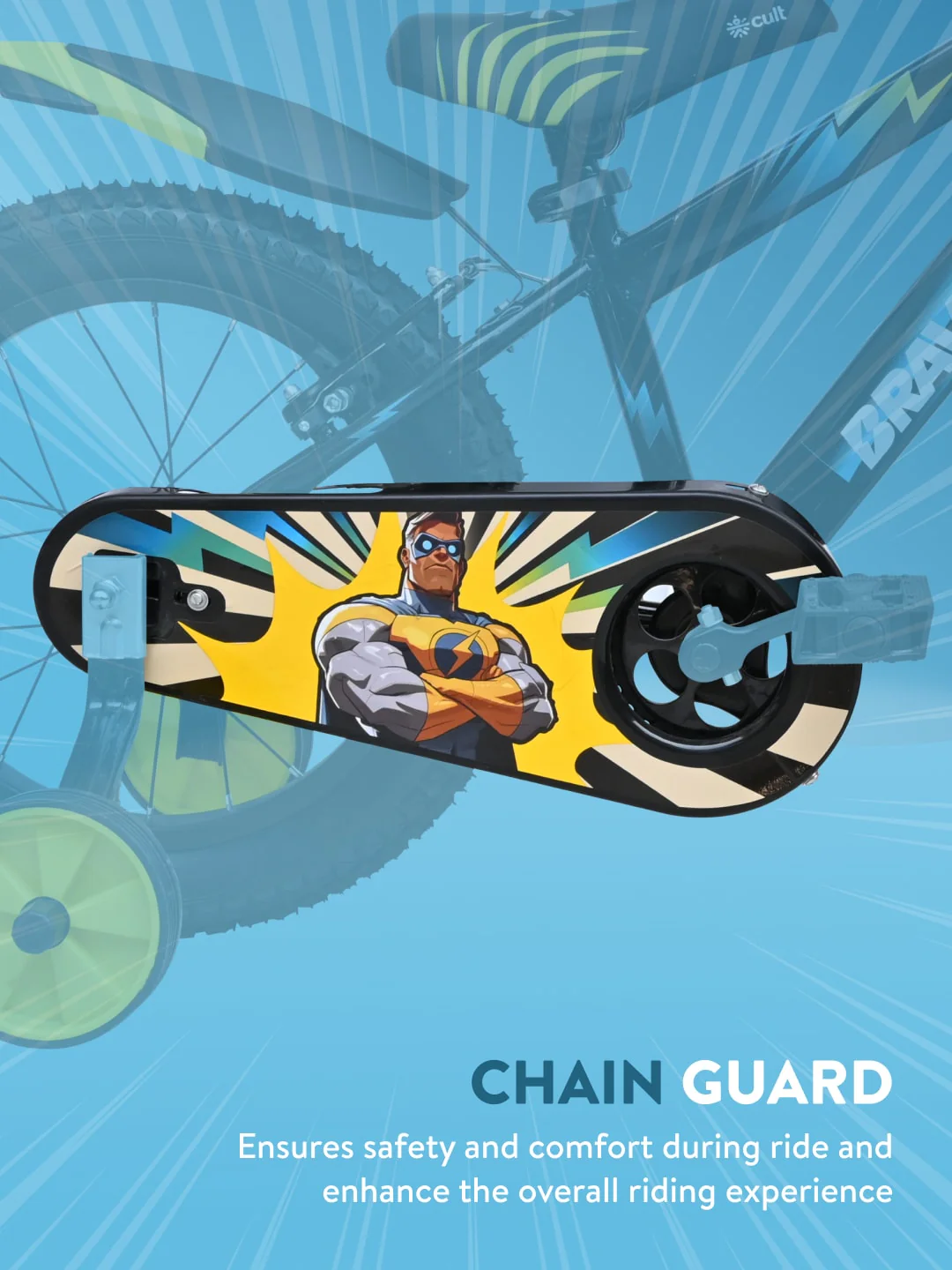 Brave 16T Black Steel Kids Bike with Single Wall Rim, Rigid Fork and Free Trainer Sessions and Cycling Event - Image 4