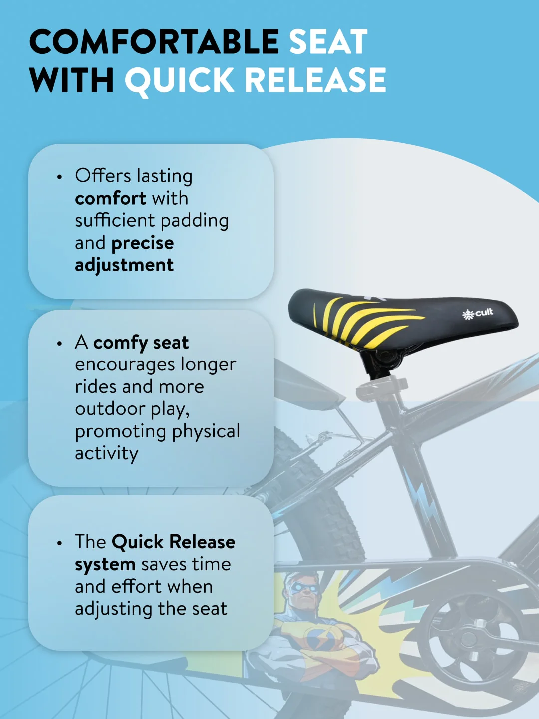 Brave 20T Black Steel Kids Bike with Single Wall Rim, Rigid Fork and Free Trainer Sessions and Cycling Event - Image 4