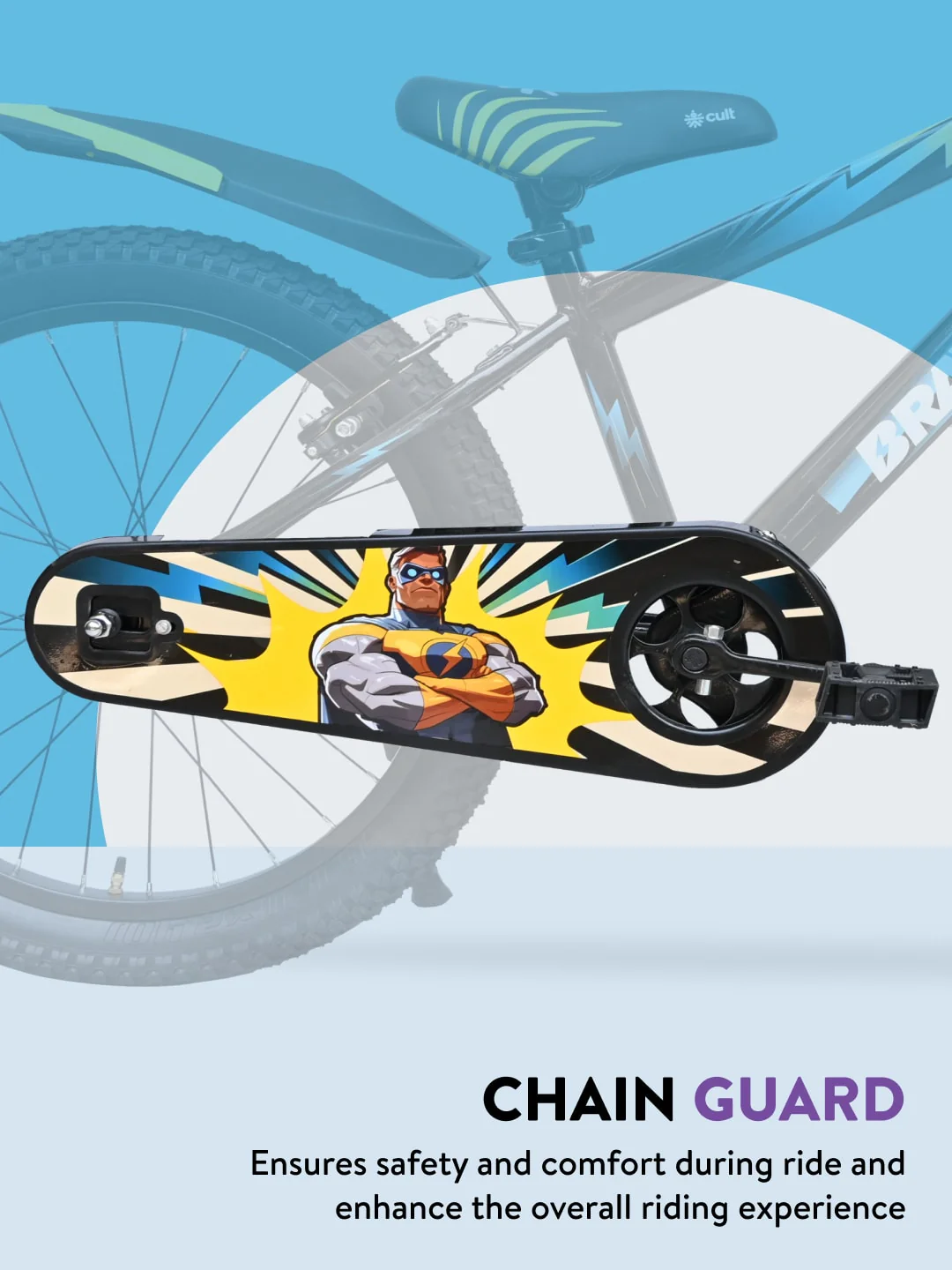Brave 20T Black Steel Kids Bike with Single Wall Rim, Rigid Fork and Free Trainer Sessions and Cycling Event - Image 5