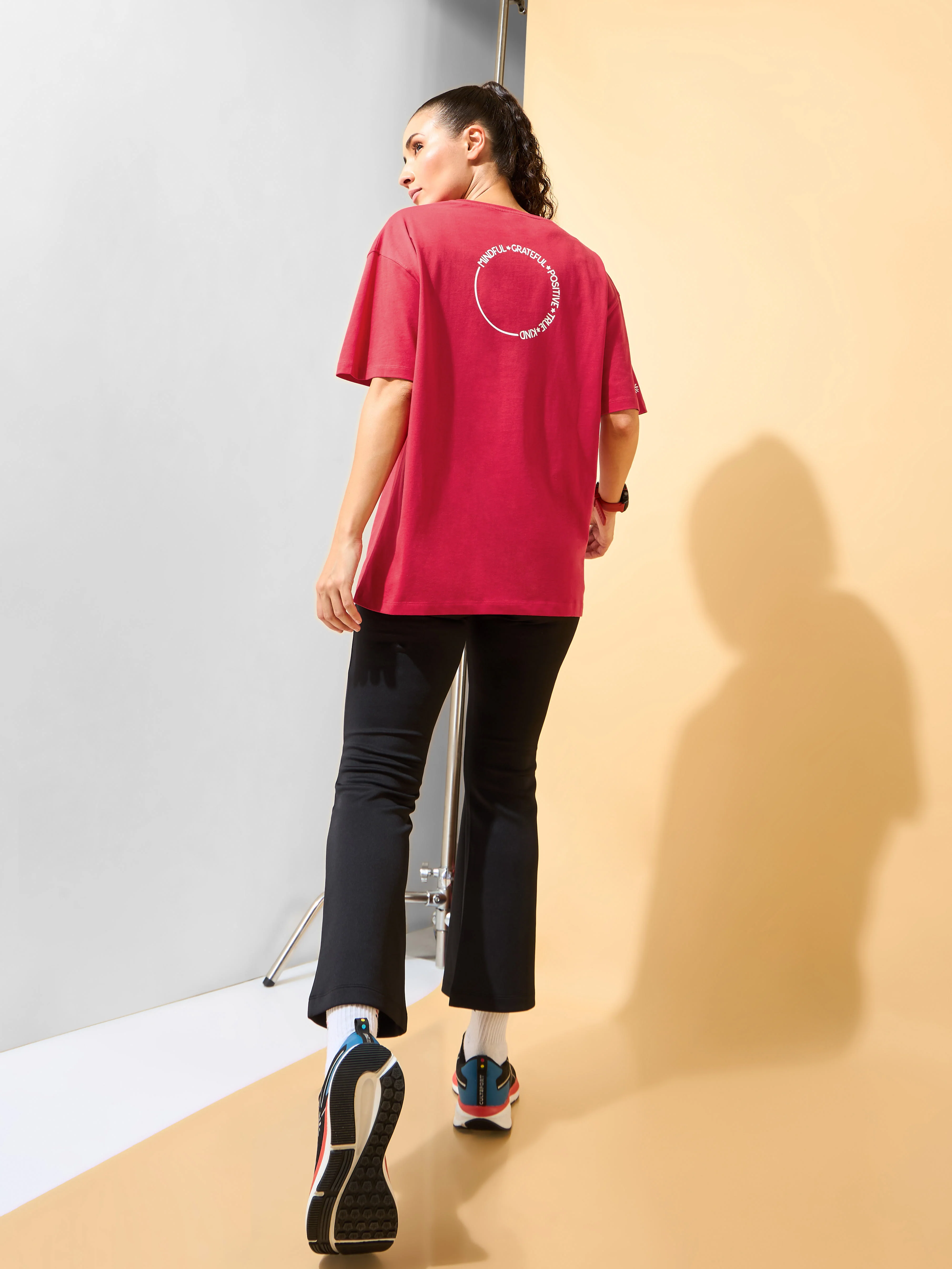 Circle Of Positive Print Oversized T-shirt - Image 3
