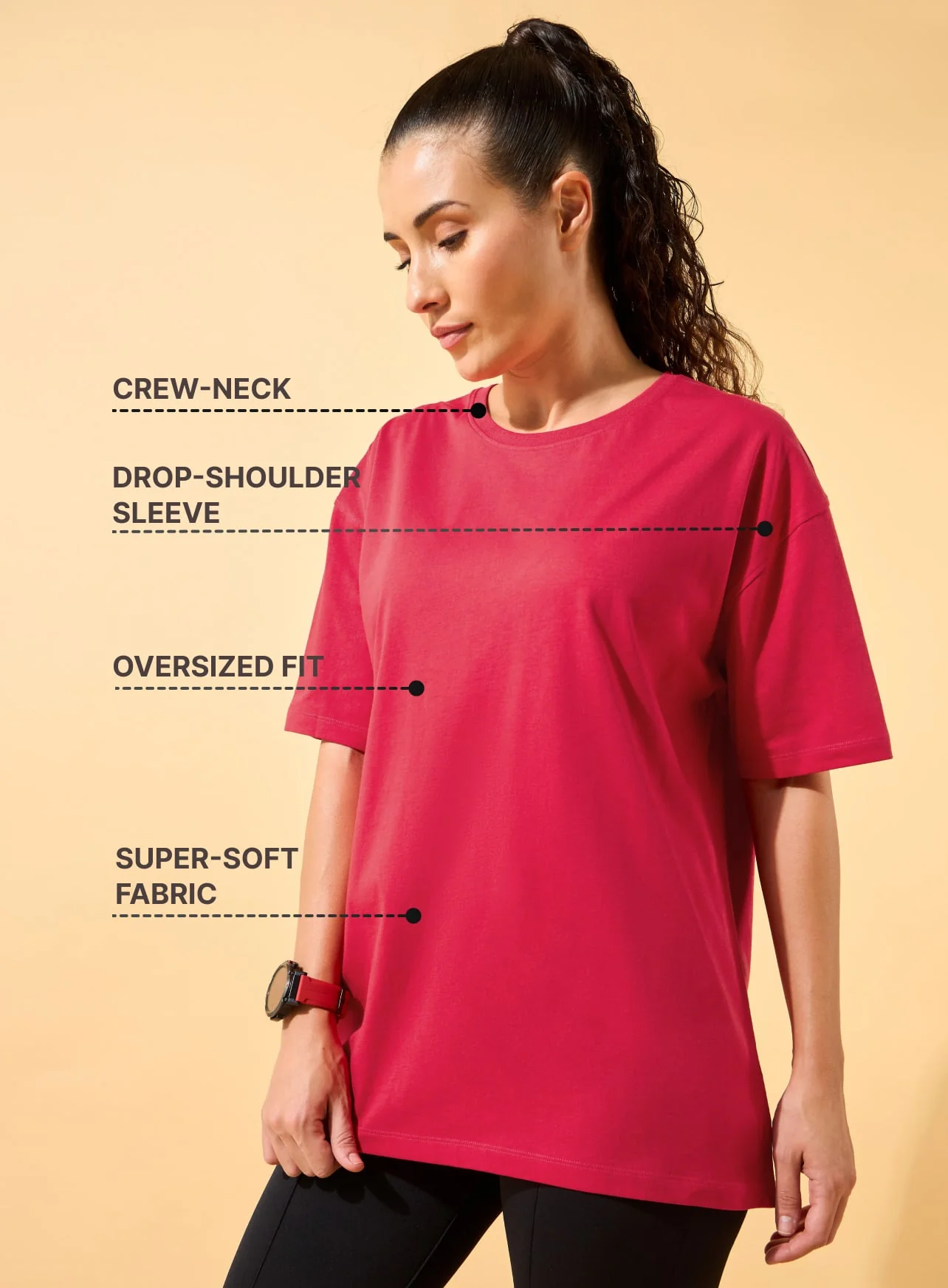 Circle Of Positive Print Oversized T-shirt - Image 5