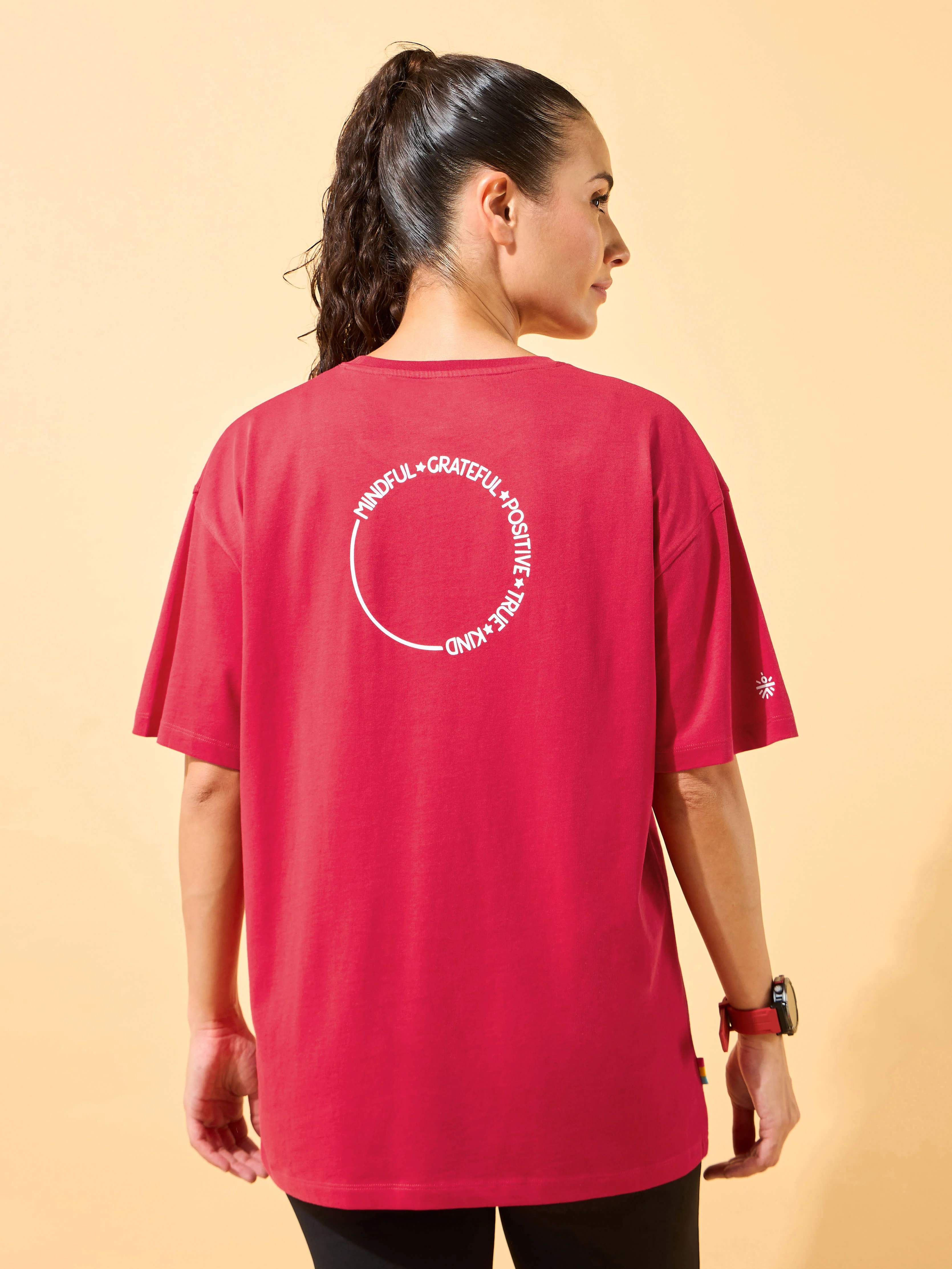 Circle Of Positive Print Oversized T-shirt - Image 6
