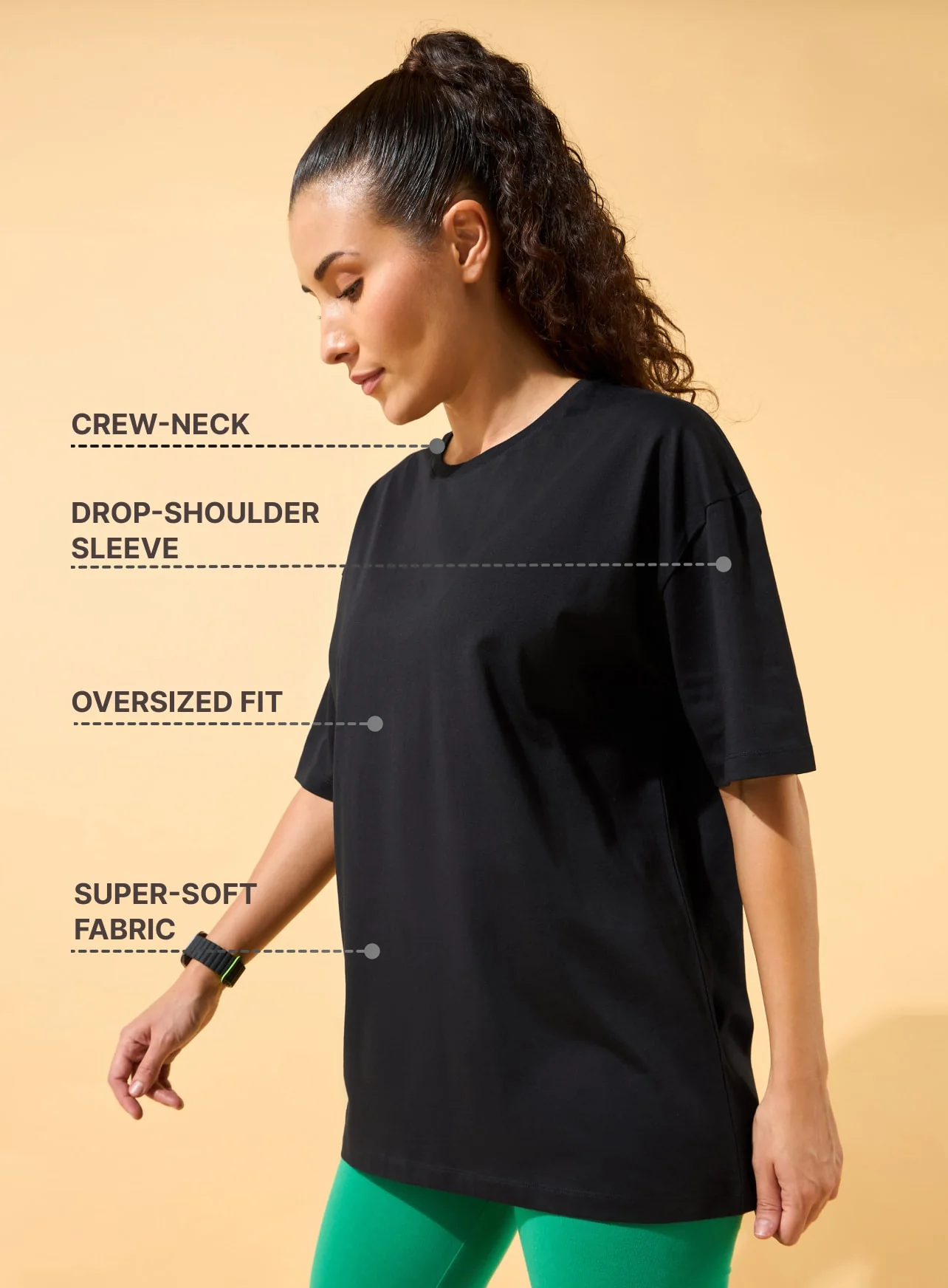 Circle Of Positive Print Oversized T-shirt - Image 4