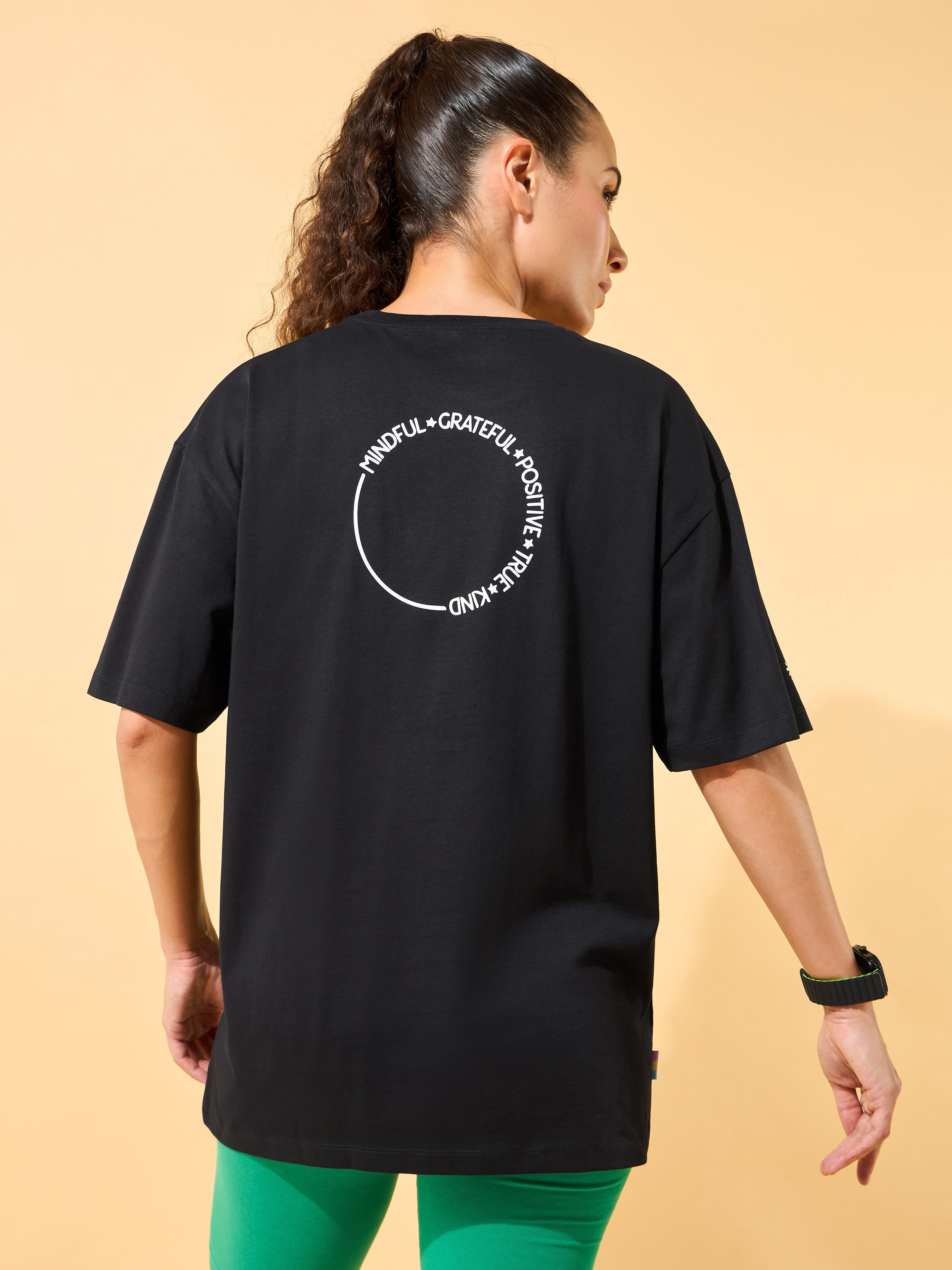 Circle Of Positive Print Oversized T-shirt - Image 5