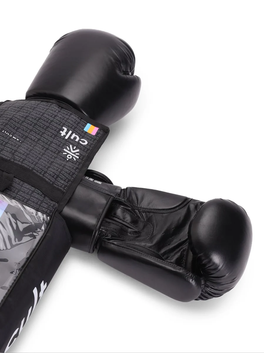 cult Premium Leather Boxing Gloves for Men & Women Foam Padding Thickness 35 mm Punching Bag Gloves for Boxing, Training, Kickboxing, Muay Thai, MMA Boxing Gloves Black - Image 6