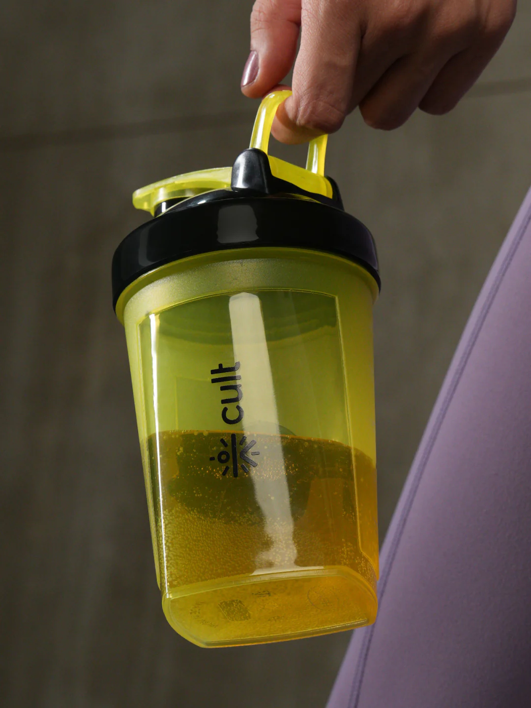 Compact 12L Gym Bag with Shoulder Strap Blue & 500ml Shaker Bottle with Mixer Ball Yellow - Image 2