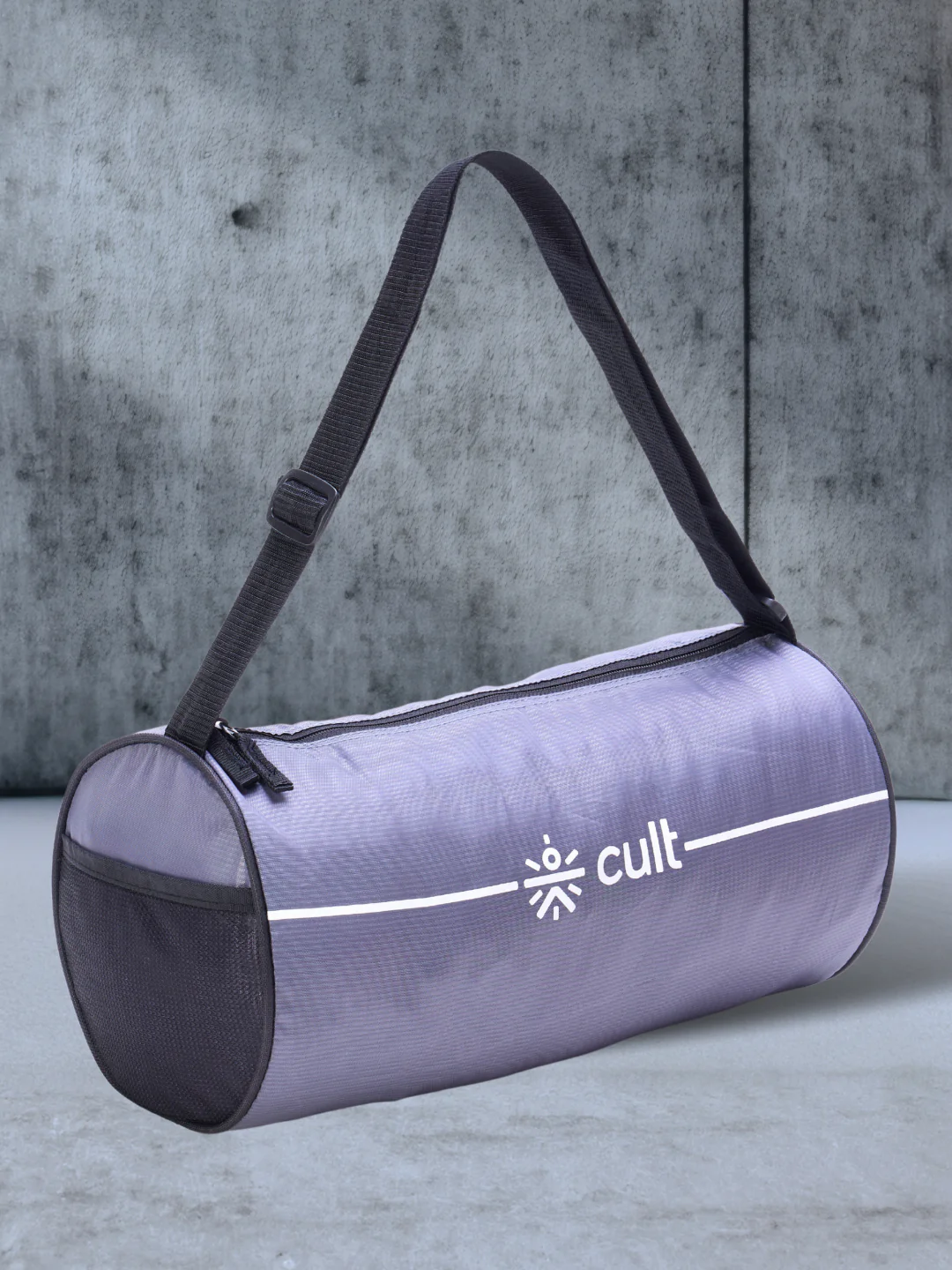 Compact 12L Gym Bag with Shoulder Strap Grey & 600ml Shaker Bottle with Mixer Ball Black - Image 3