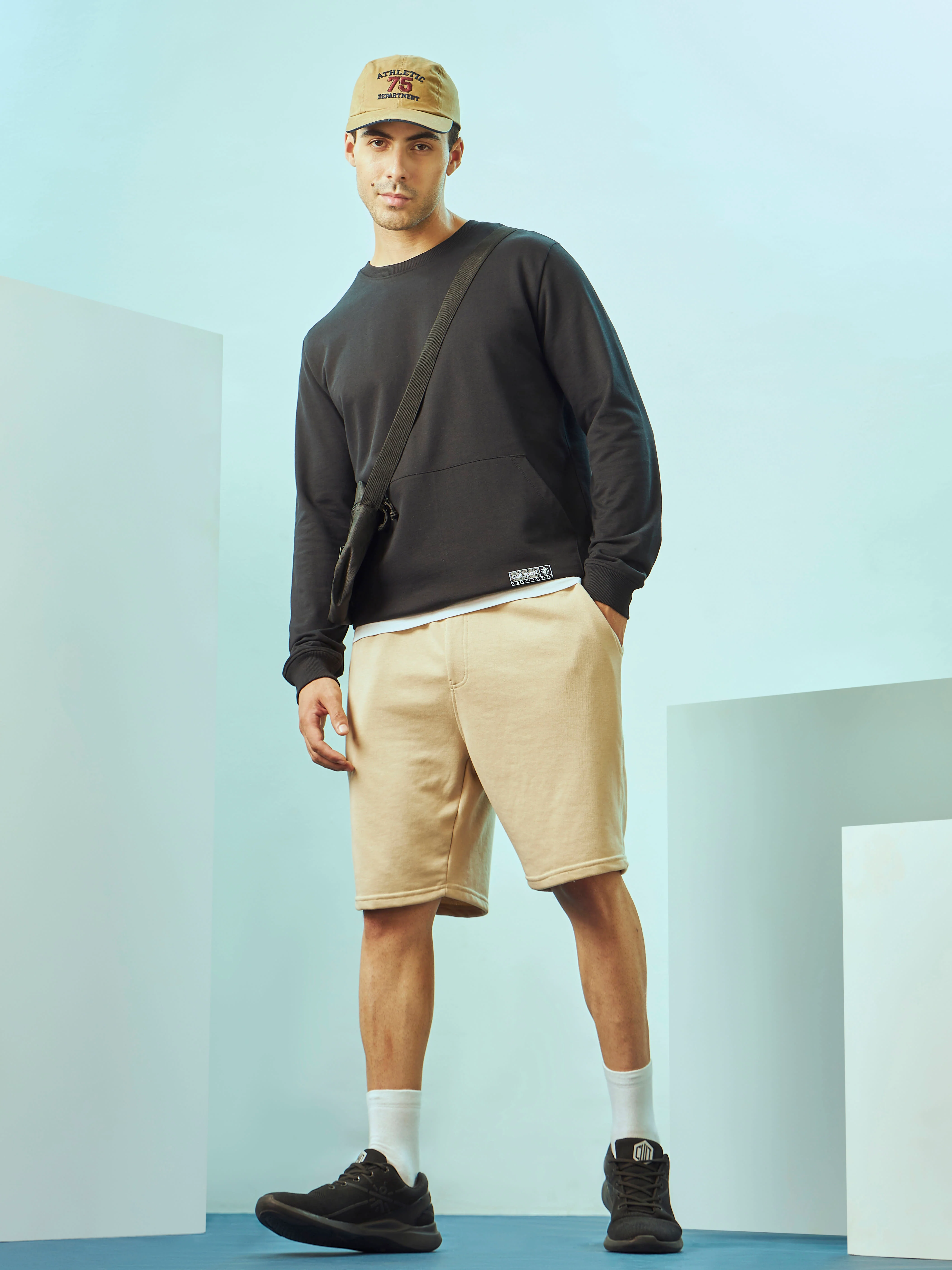 Crew Neck Sweatshirt with Kangaroo Pocket - Image 2