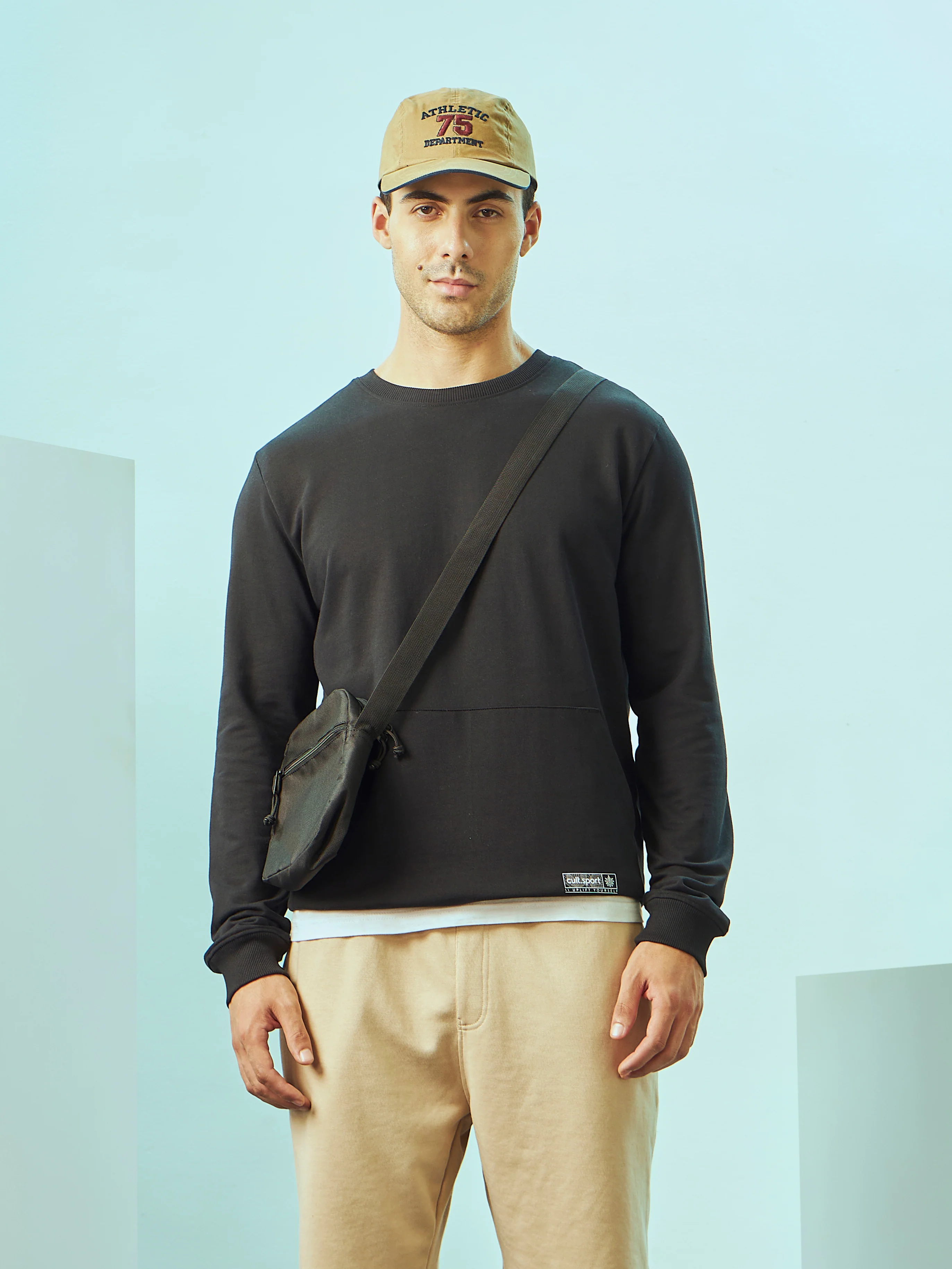 Crew Neck Sweatshirt with Kangaroo Pocket - Image 3