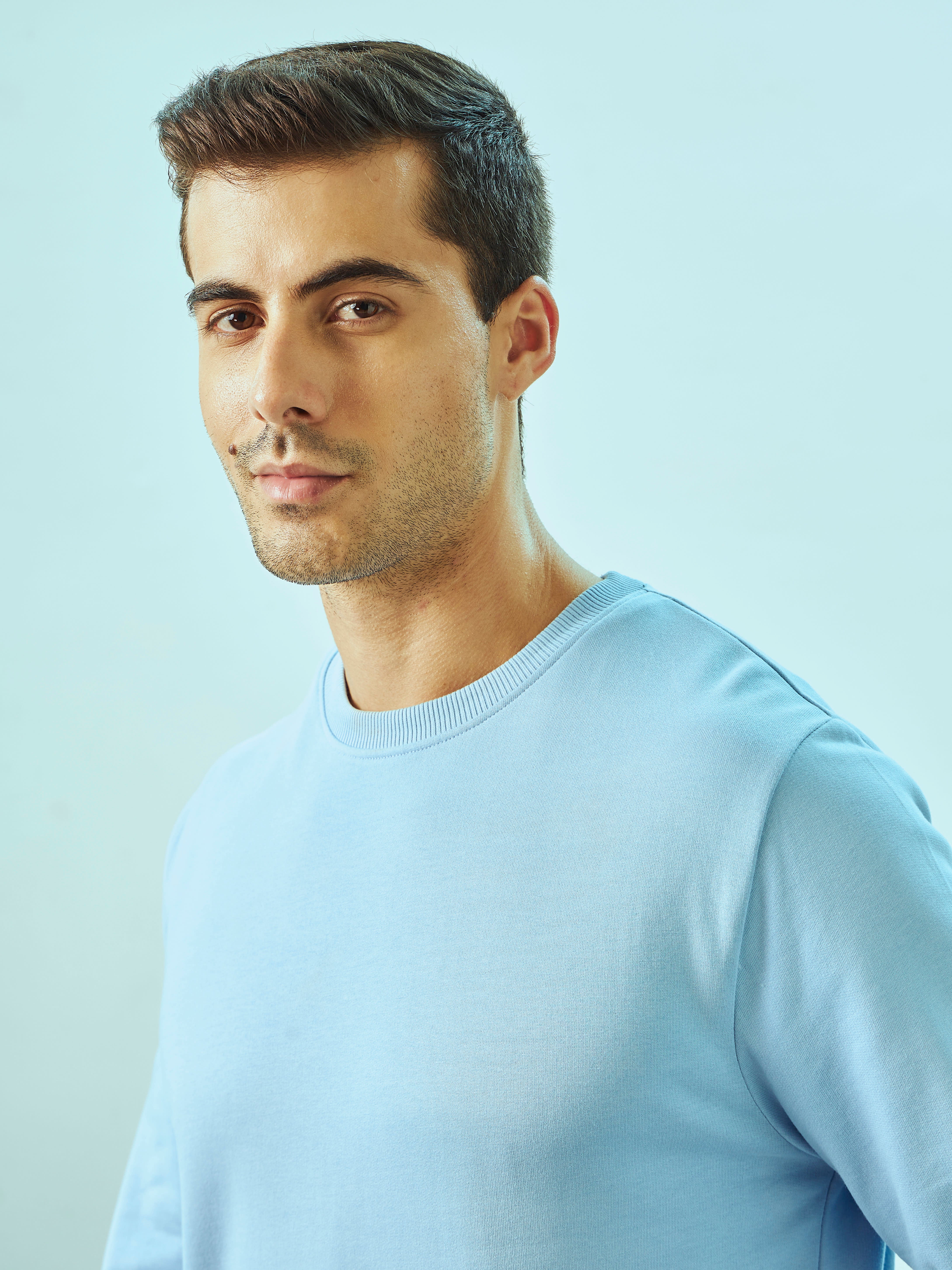Crew Neck Sweatshirt with Kangaroo Pocket - Image 6