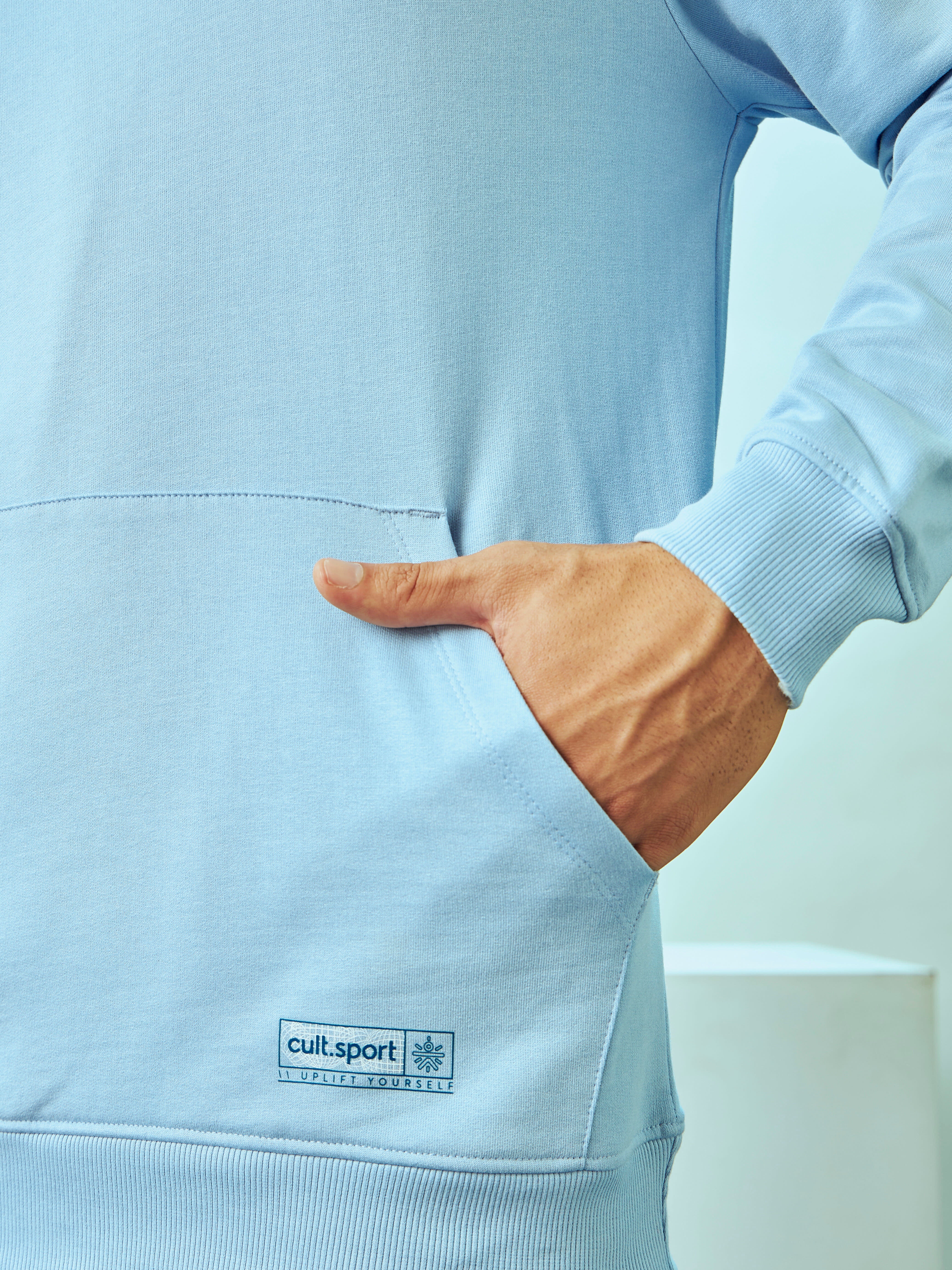 Crew Neck Sweatshirt with Kangaroo Pocket - Image 7