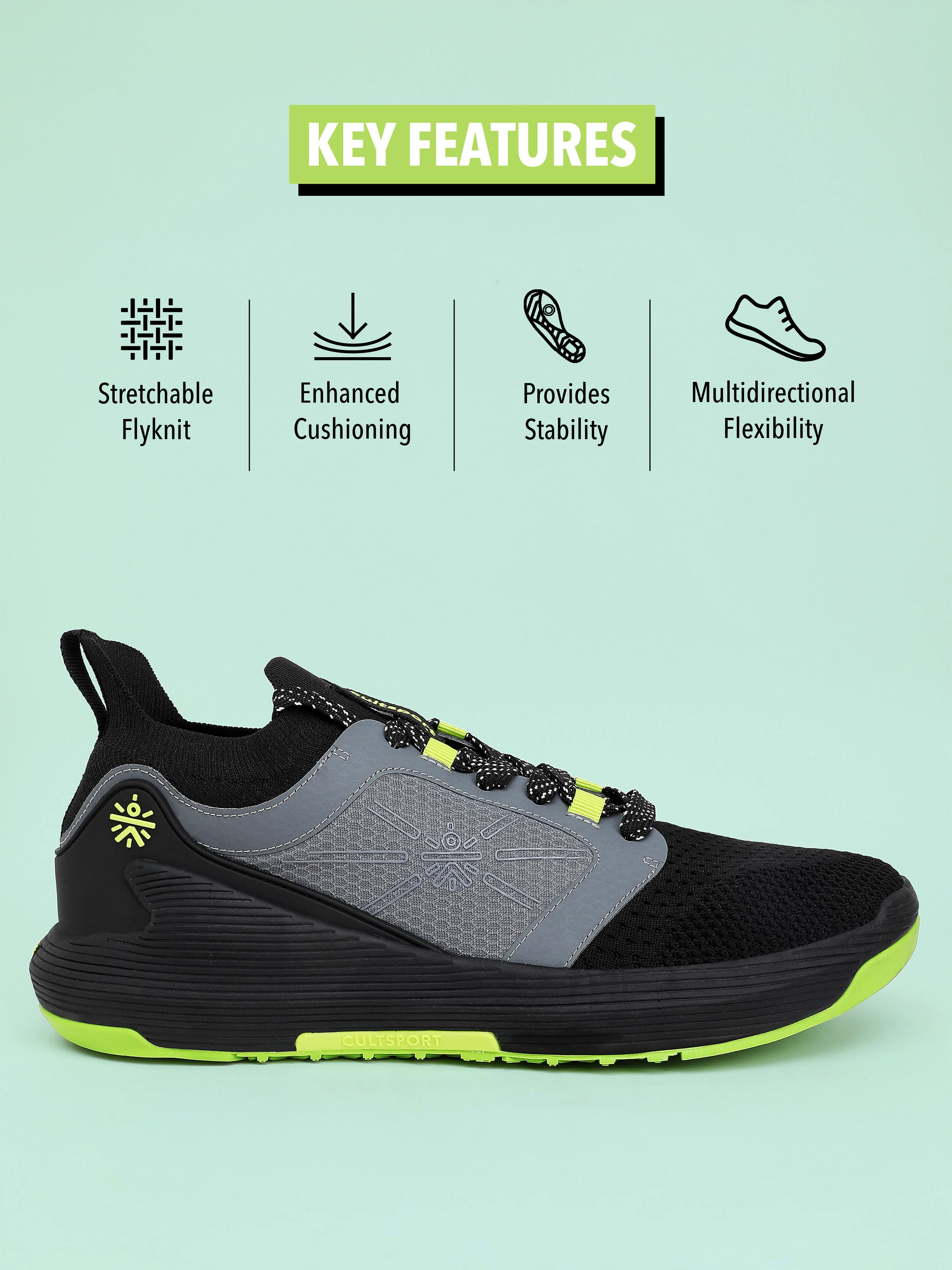 cult Crosstrain Men Training Shoes - Black - Image 7