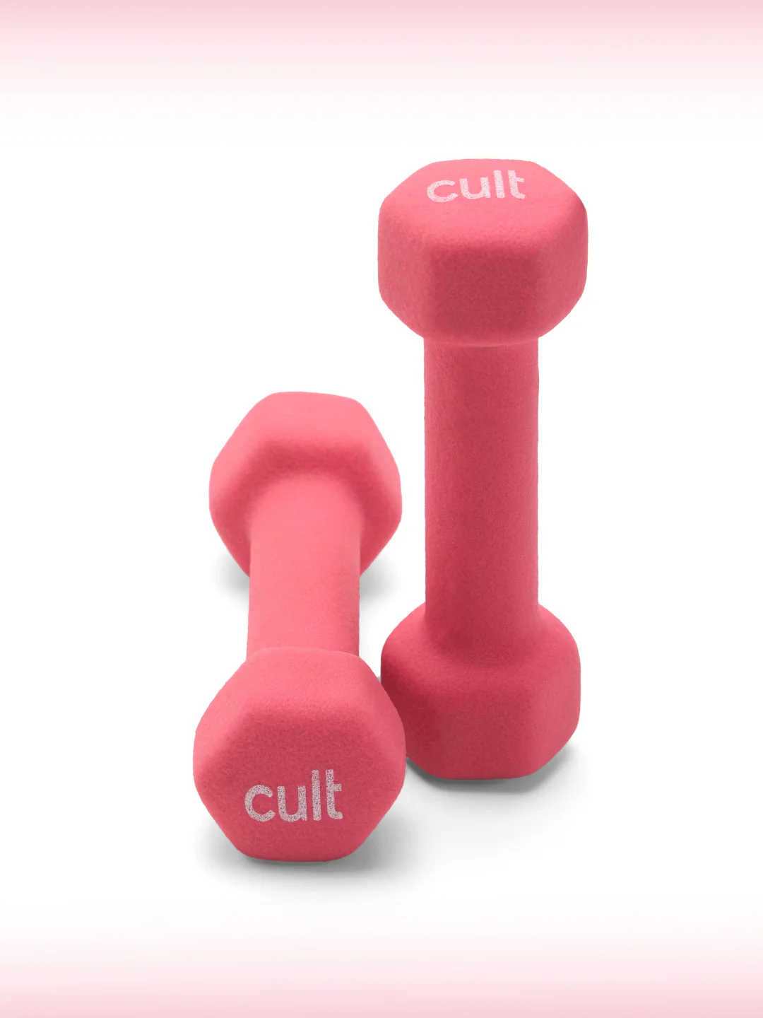 Cult 1KGx2 Neoprene Dumbbells For Home & Gym Exercises (Pink) - Image 6