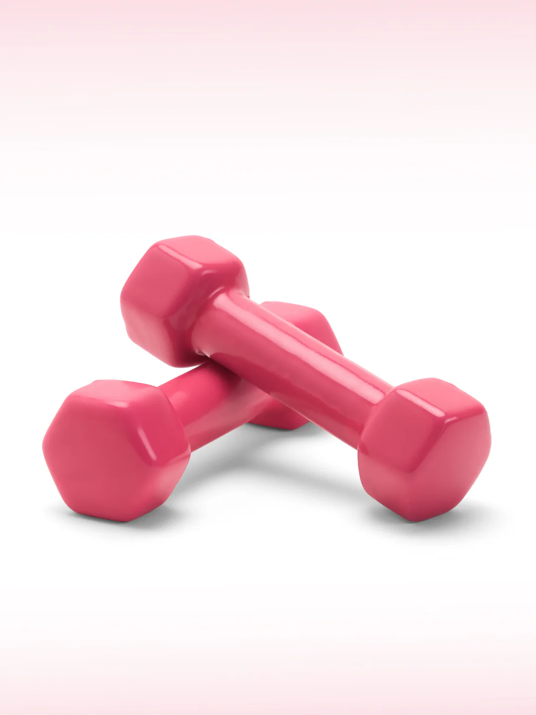 Cult 1KGx2 Vinyl Dumbbells For Home & Gym Exercises (Pink) - Image 3