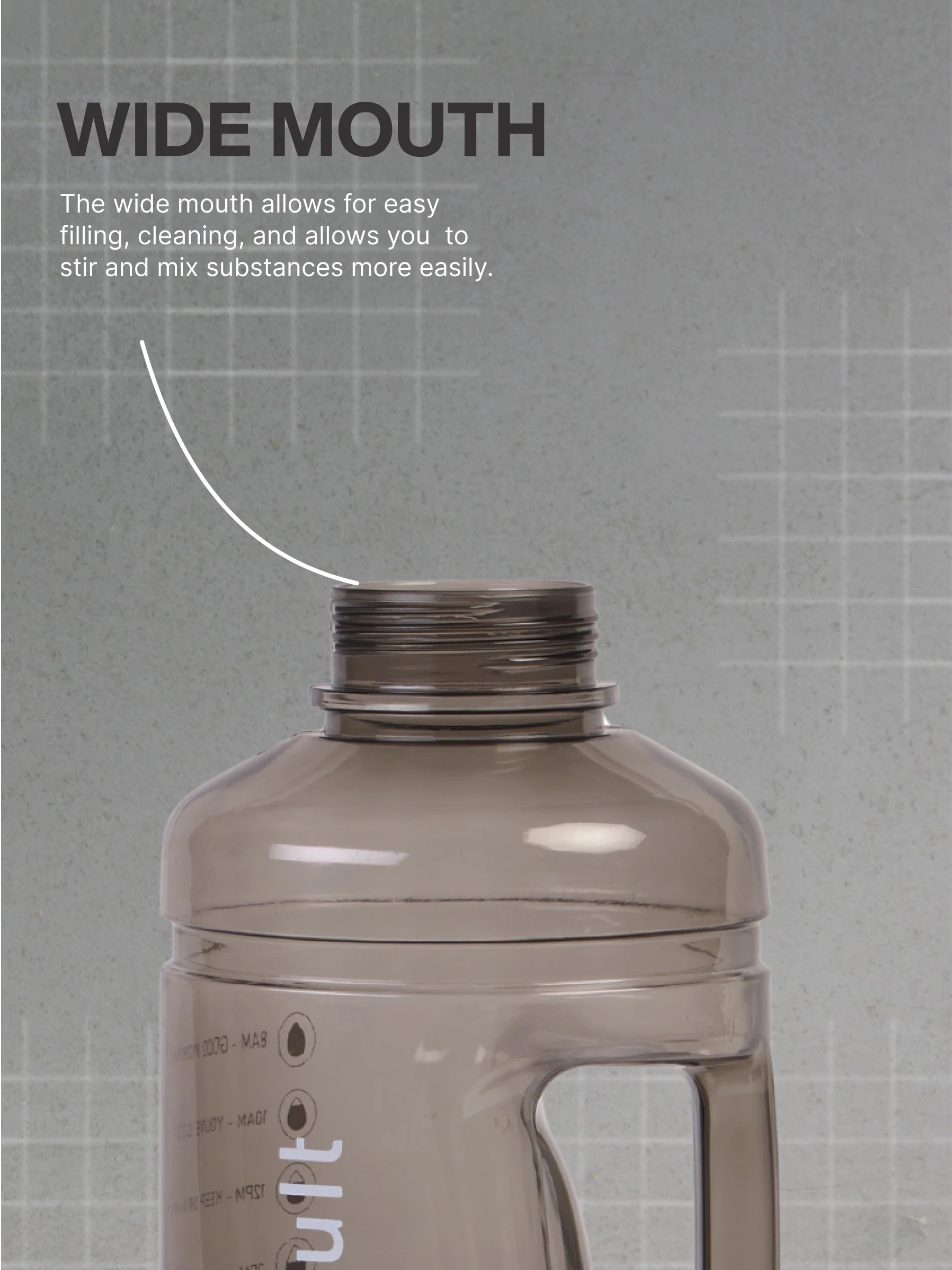 cult 2.2 Litre Water Bottle Gym Gallon Water Bottle Gym Bottles For Men & Women Big Water Bottle Sports Water Bottle Plastic Water Bottle Black - Image 6