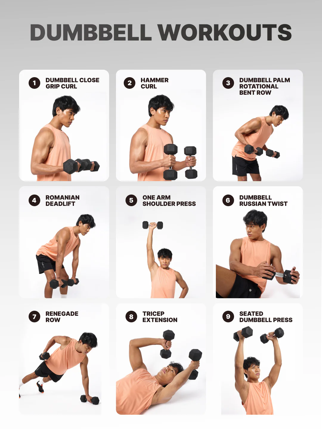 Cult 2.5Kg Hex Dumbbells For Home & Gym Exercises, Set of 2, (Black) - Image 6