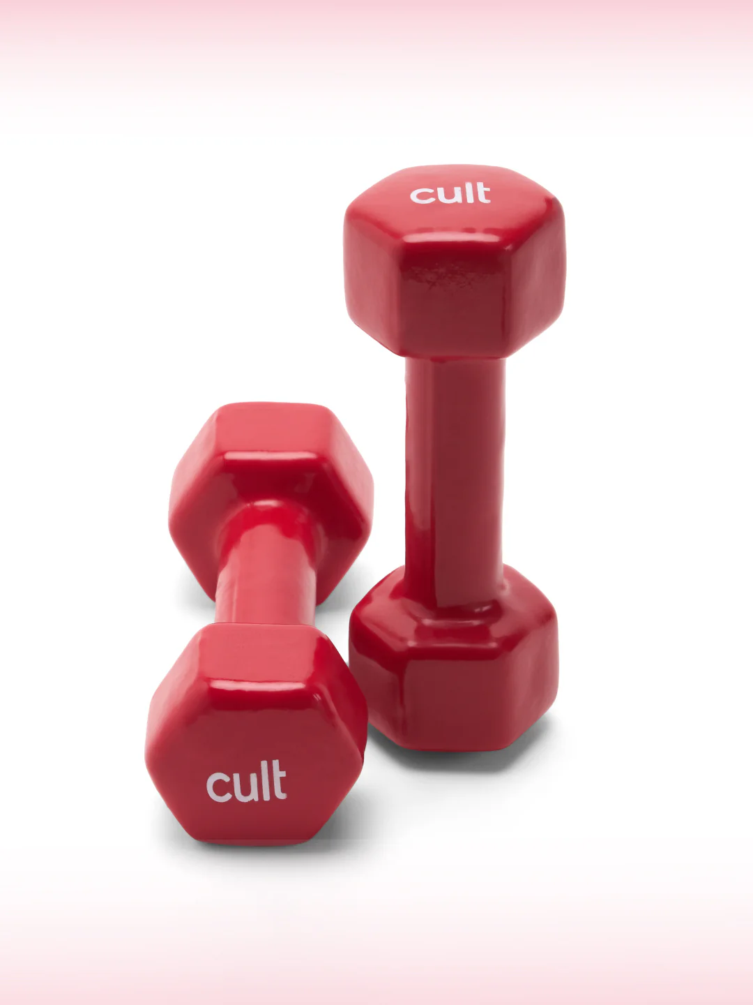 Cult 2KGx2 Vinyl Dumbbells For Home & Gym Exercises (Red) - Image 3