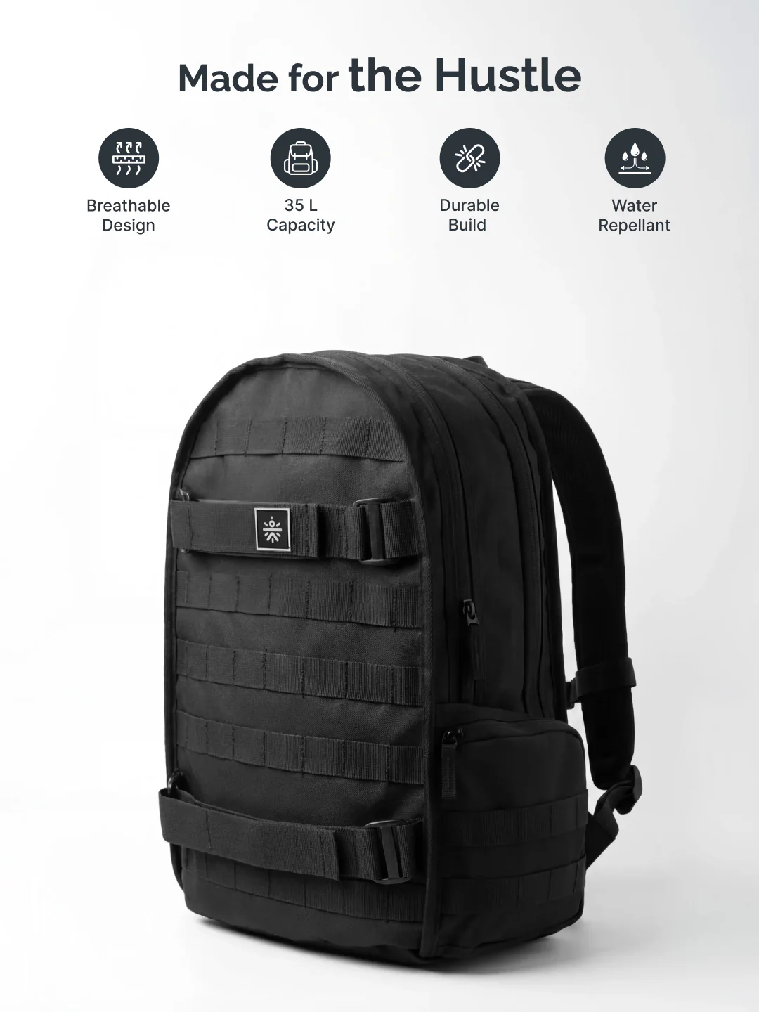 Cult 35L Multi-Compartment Backpack  Gym, Travel and Laptop Backpack with Yoga Mat Holder - Image 3
