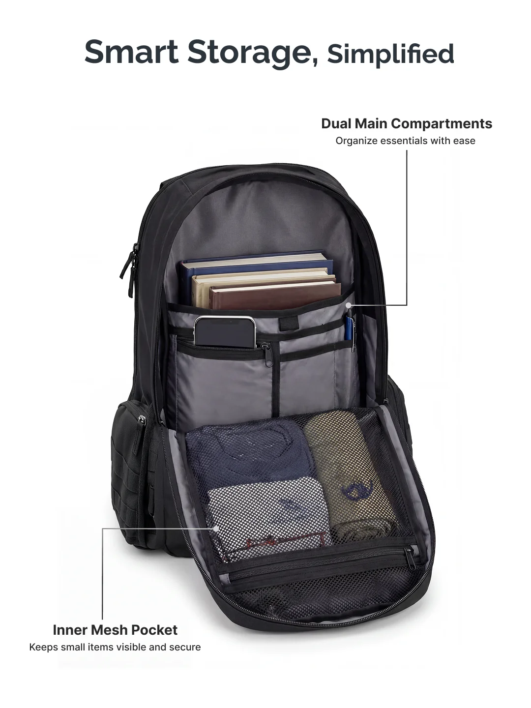 Cult 35L Multi-Compartment Backpack  Gym, Travel and Laptop Backpack with Yoga Mat Holder - Image 5