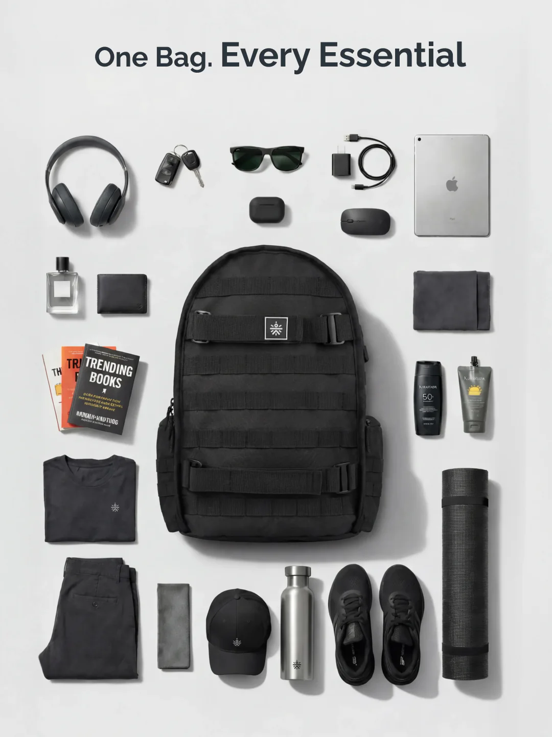 Cult 35L Multi-Compartment Backpack  Gym, Travel and Laptop Backpack with Yoga Mat Holder - Image 6