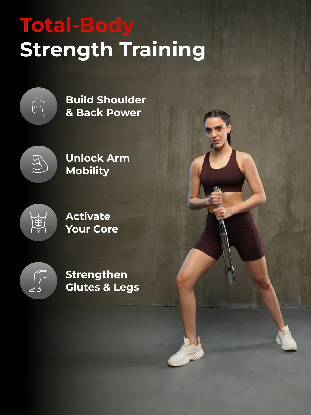 Cult 3-in-1 Adjustable Steel 7.5KG Mudgar for Full Body Training | Silver Indian Clubs (7.5 kg) - Image 5