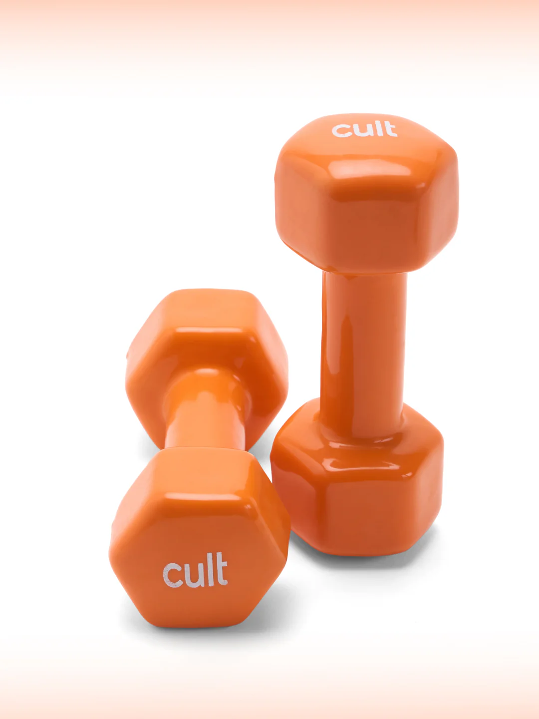 Cult 3KGx2 Vinyl Dumbbells For Home & Gym Exercises (Orange) - Image 5