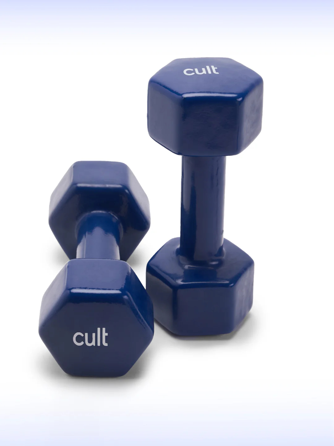 Cult 5KGx2 Vinyl Dumbbells For Home & Gym Exercises (Blue) - Image 3