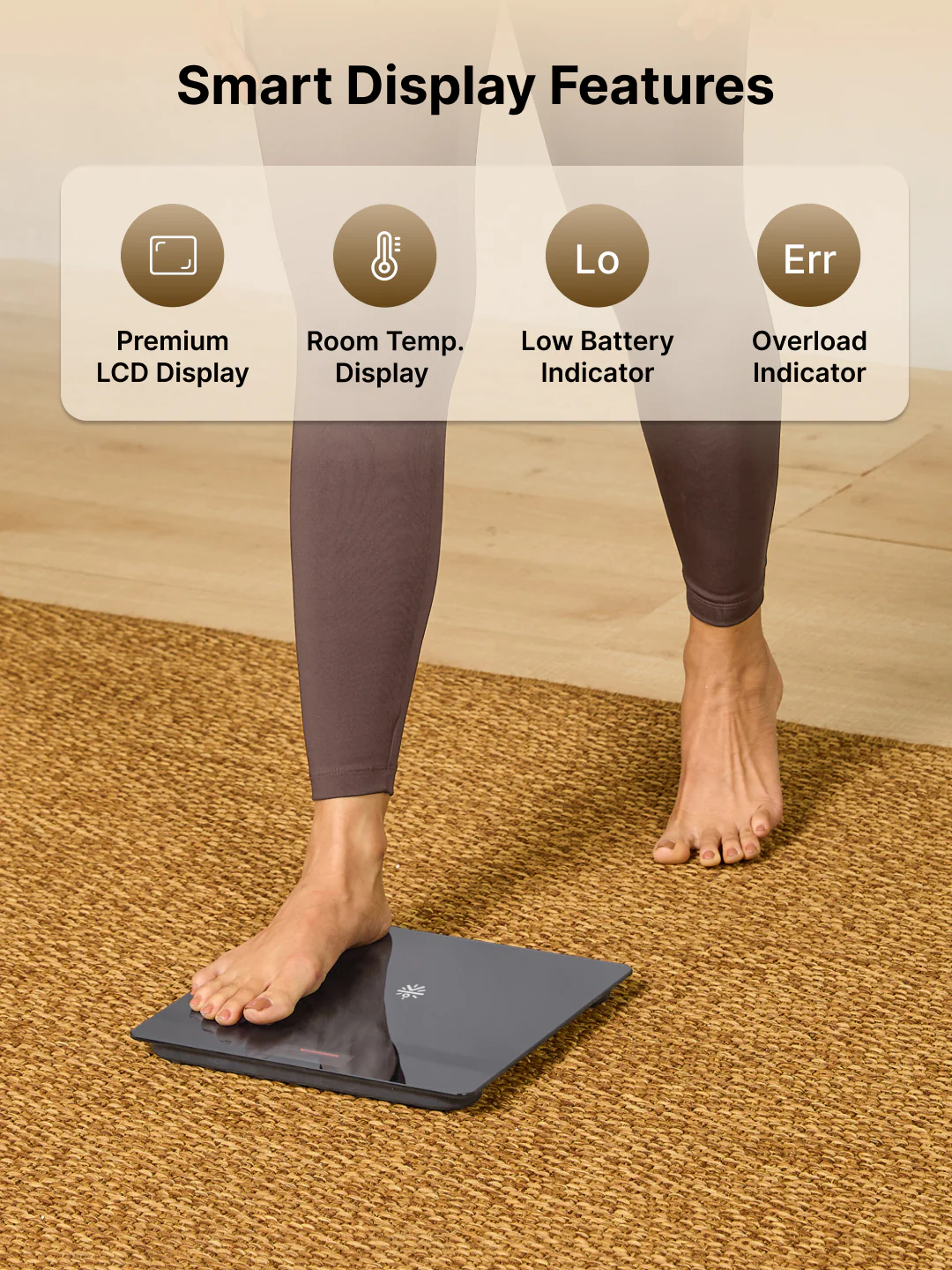 Cult Active body Weighing scale, LCD display, Weight Machine, 180 Kg, Batteries included, Tempered Glass Platform, Ideal for Home Use, Grey - Image 5