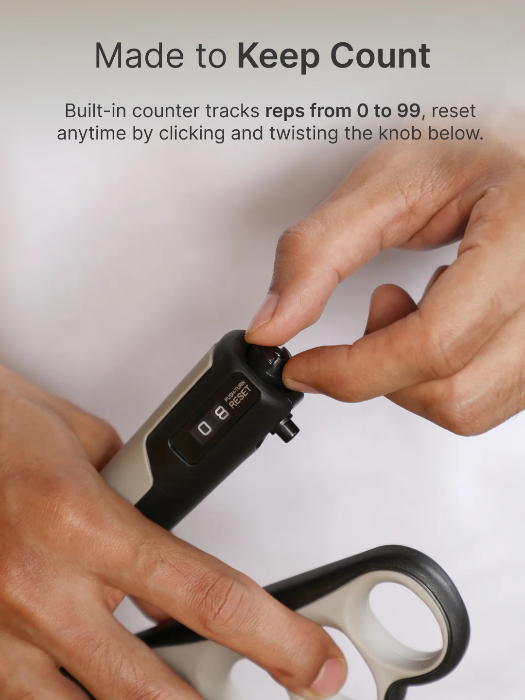 cult Adjustable Hand Gripper upto 100 kg Resistance with Counter Unisex Grey - Image 6