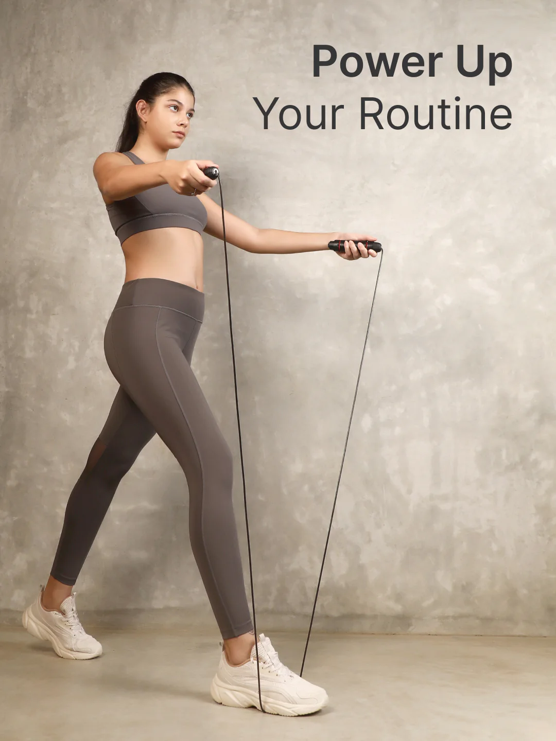 cult Adjustable Skipping Rope with weights Unisex Red - Image 2