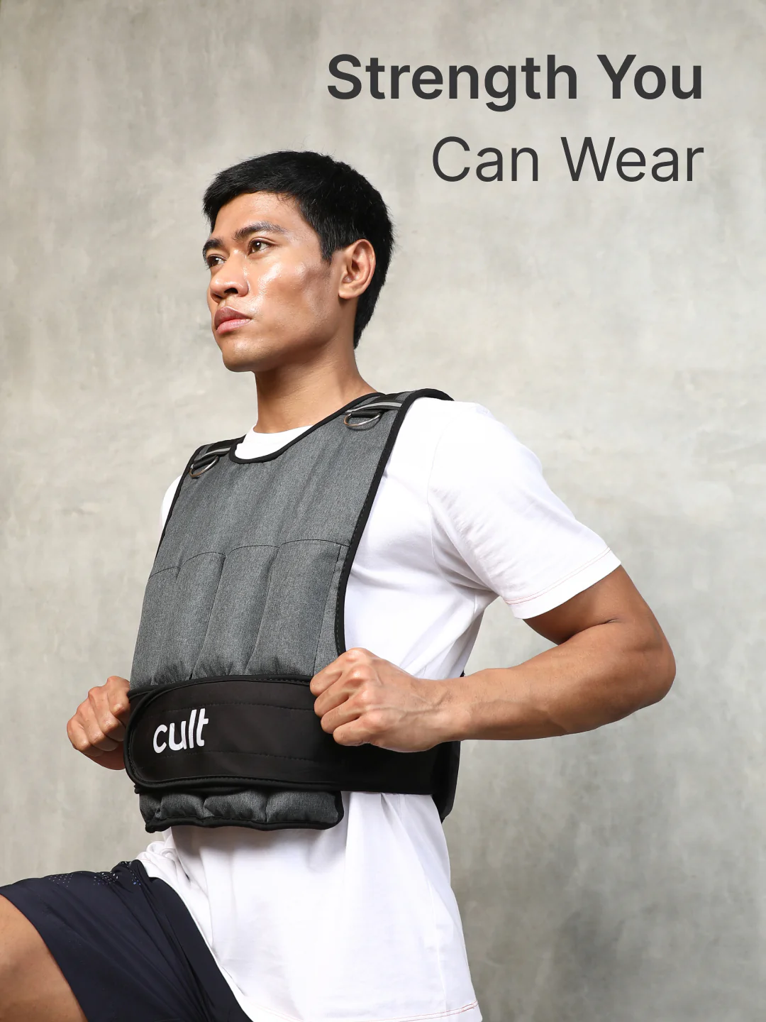 cult Adjustable Weighted Vest Grey - Image 2